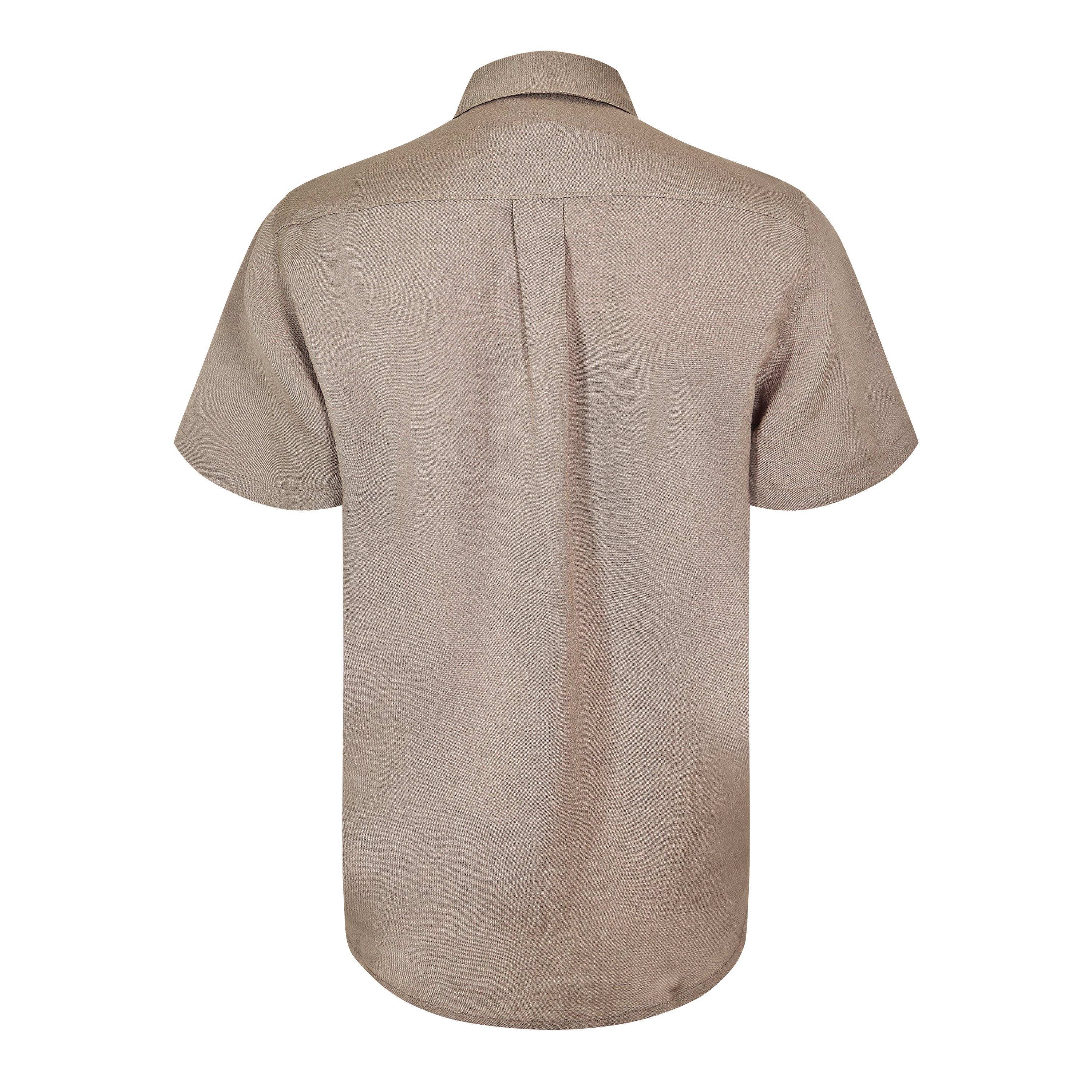 Khaki/Grey - Jack Wills - JW SS Linen Shirt Sn62 - 2
