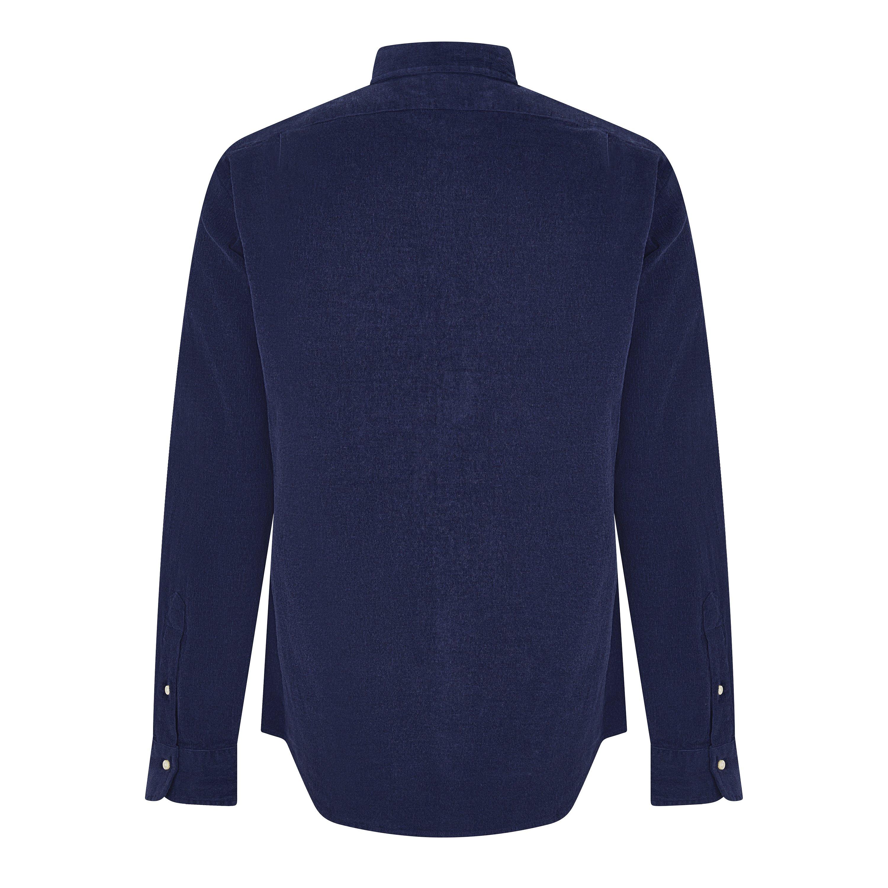 Spring Nvy Hthr - Polo Ralph Lauren - Men's PinCord Long-Sleeve Shirt - 2