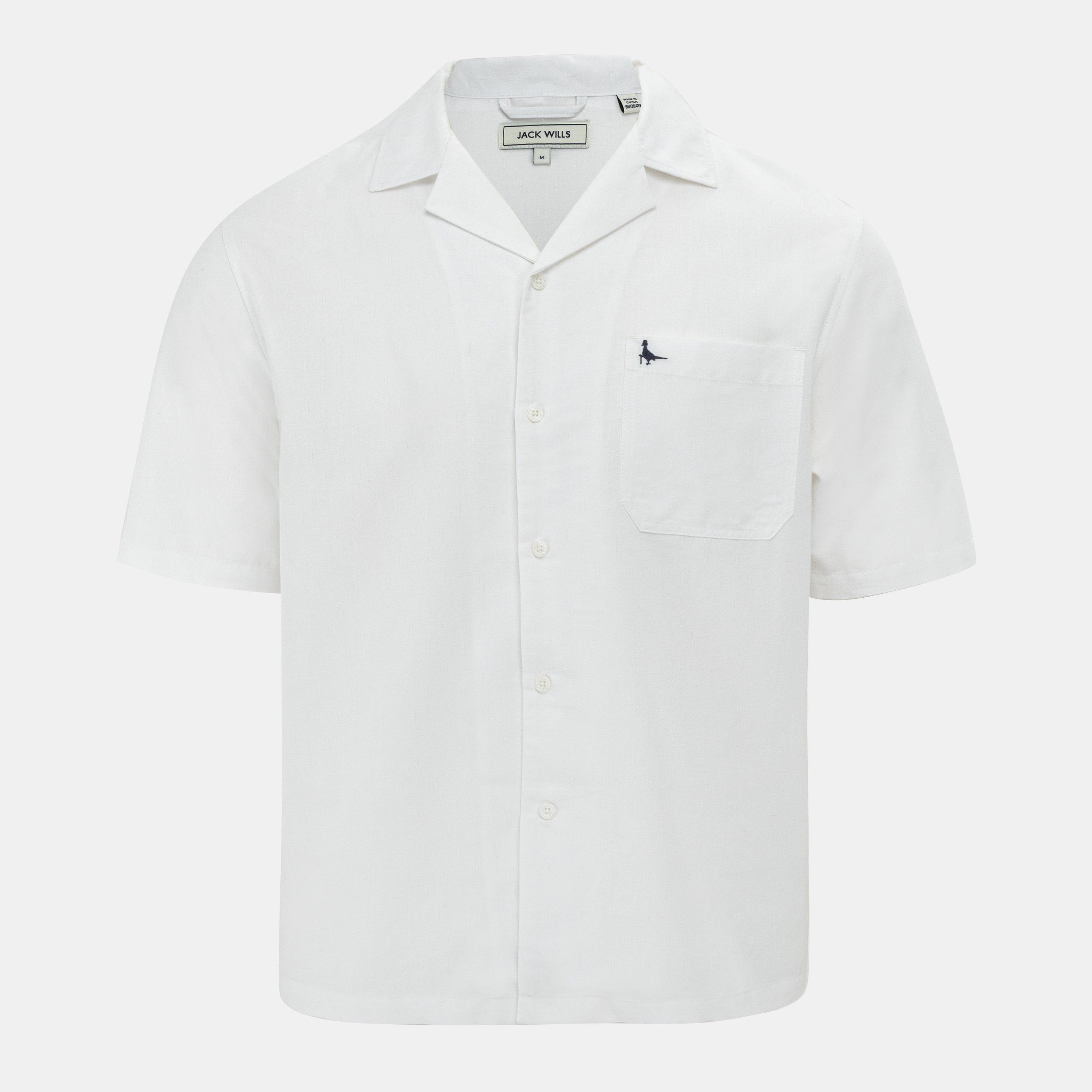 White - Jack Wills - Men's Patterned Short Sleeve Shirt - 1