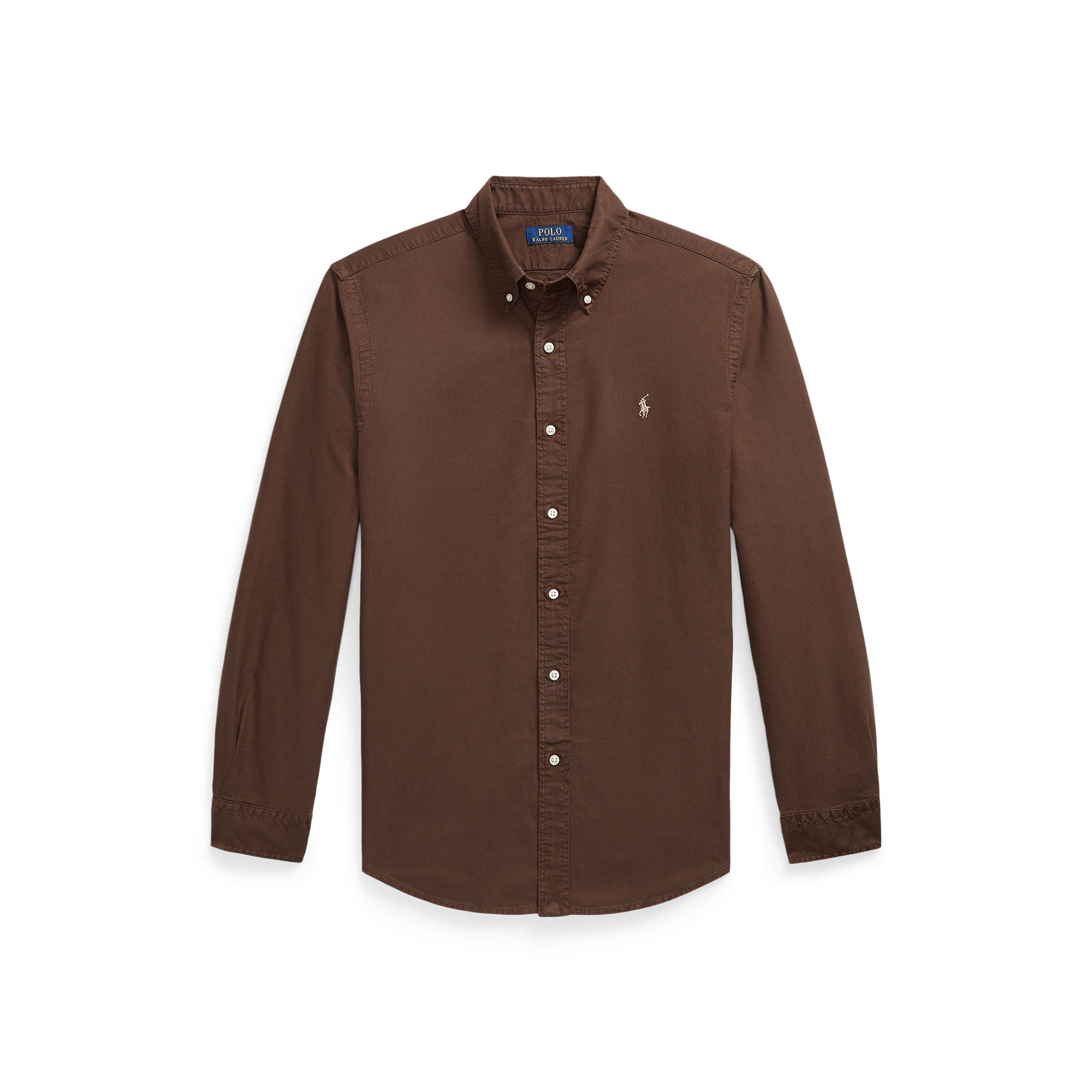 Nutmeg Brown - Polo Ralph Lauren - Men's GD Cotton Long-Sleeve Oxford Shirt