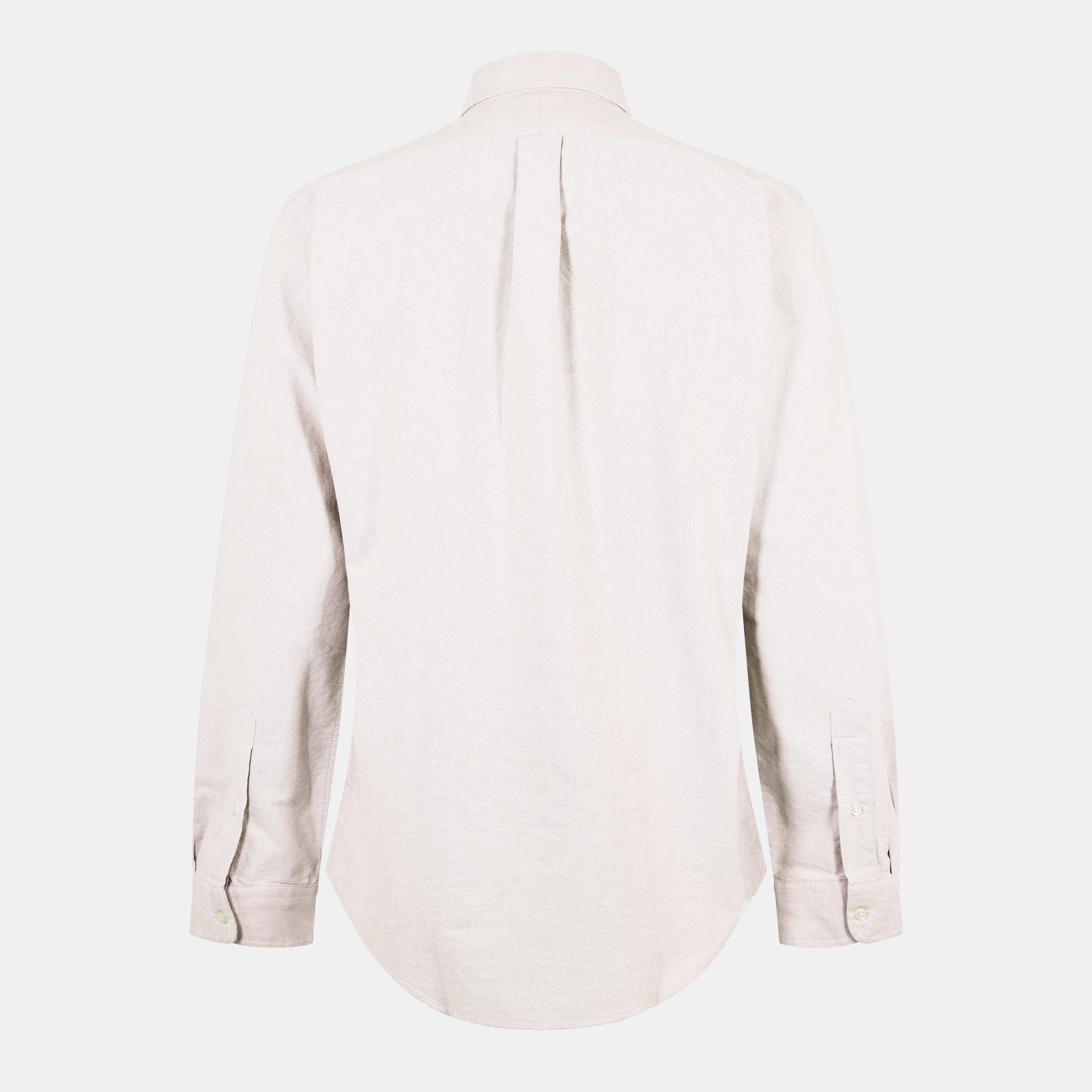 Coastal Beige - Polo Ralph Lauren - Men's Oxford Long-Sleeve Plain Shirt - 2