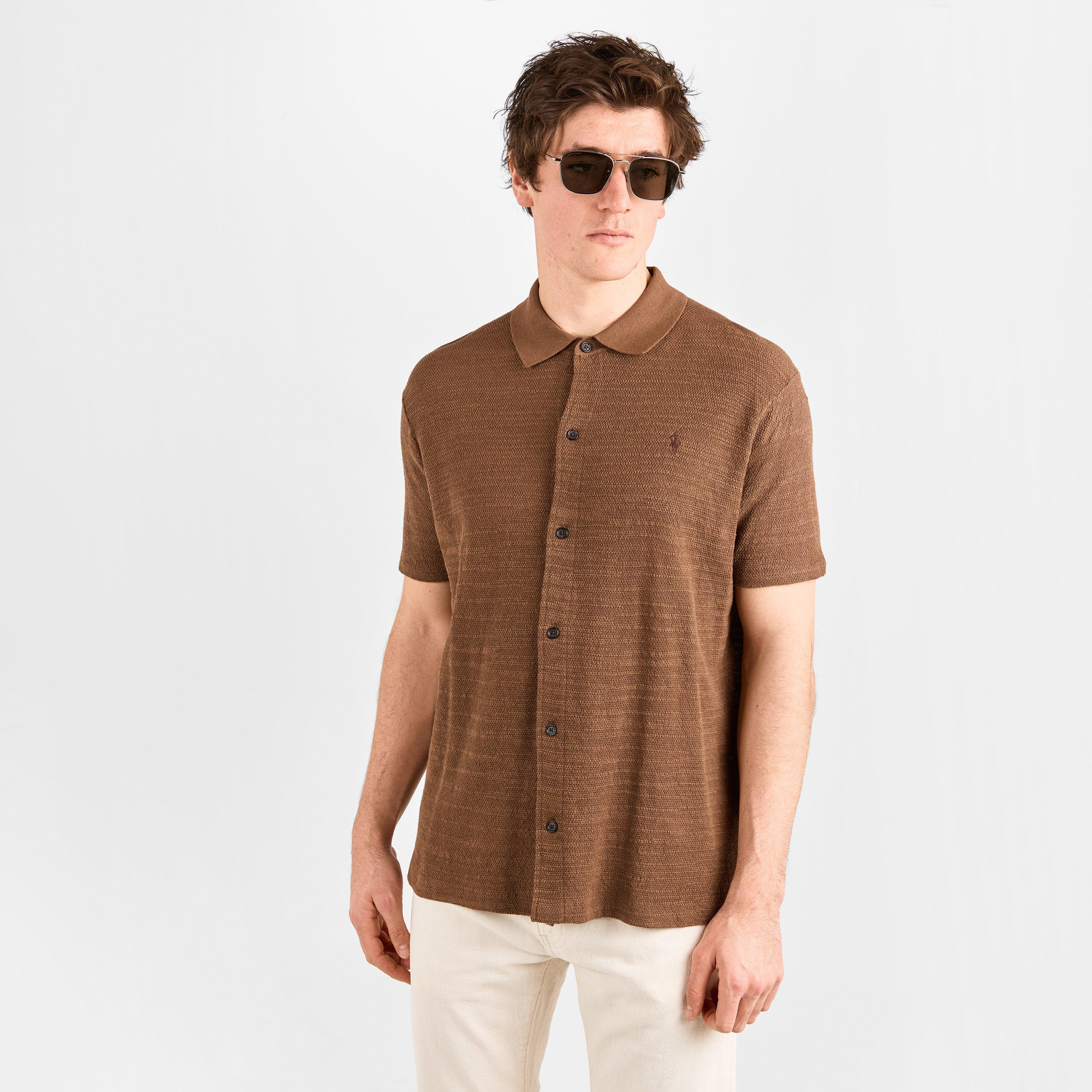Fall Brown - Polo Ralph Lauren - Men's Short-Sleeve Plain Shirt - 3