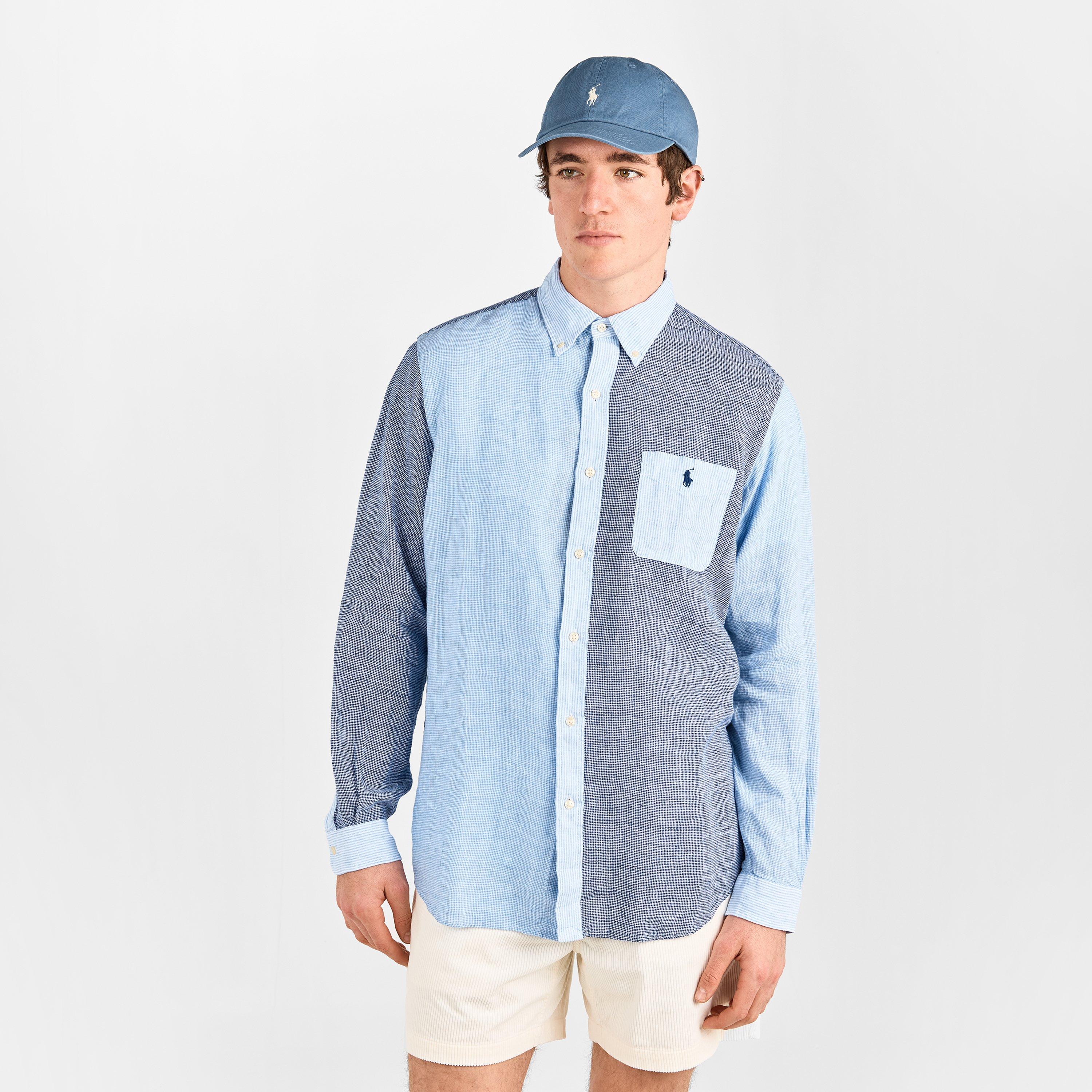 Blue Funshirt - Polo Ralph Lauren - Men's Long-Sleeve Patterned Shirt - 3