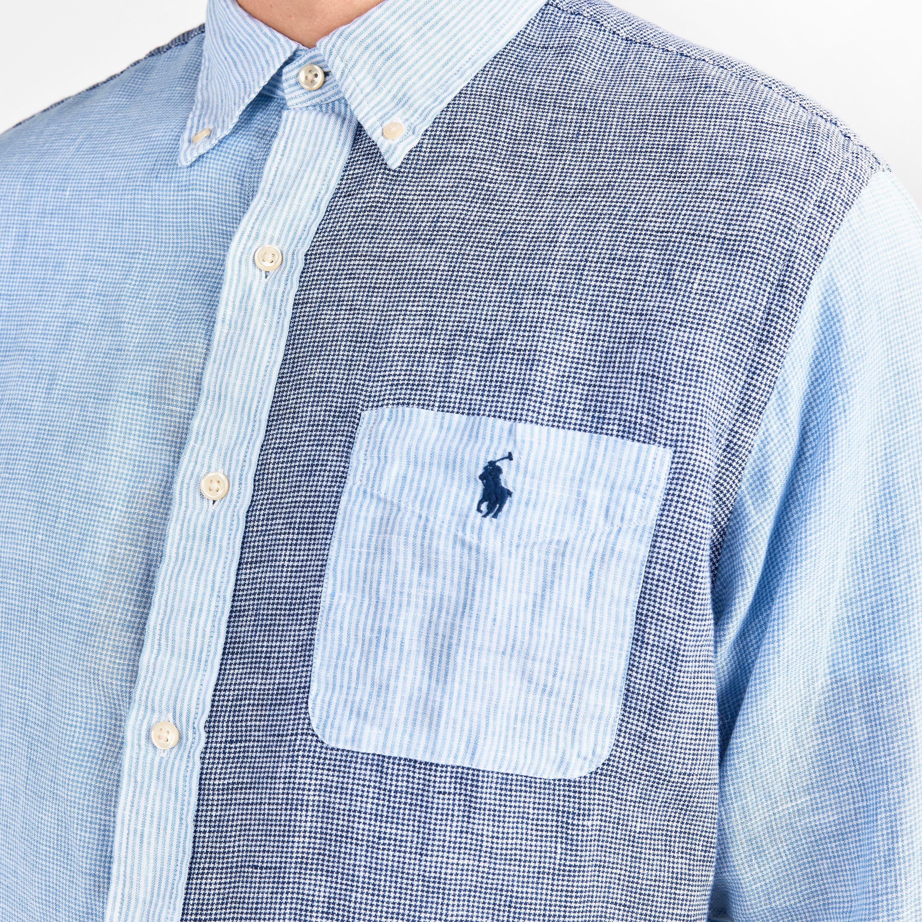 Blue Funshirt - Polo Ralph Lauren - Men's Long-Sleeve Patterned Shirt - 5