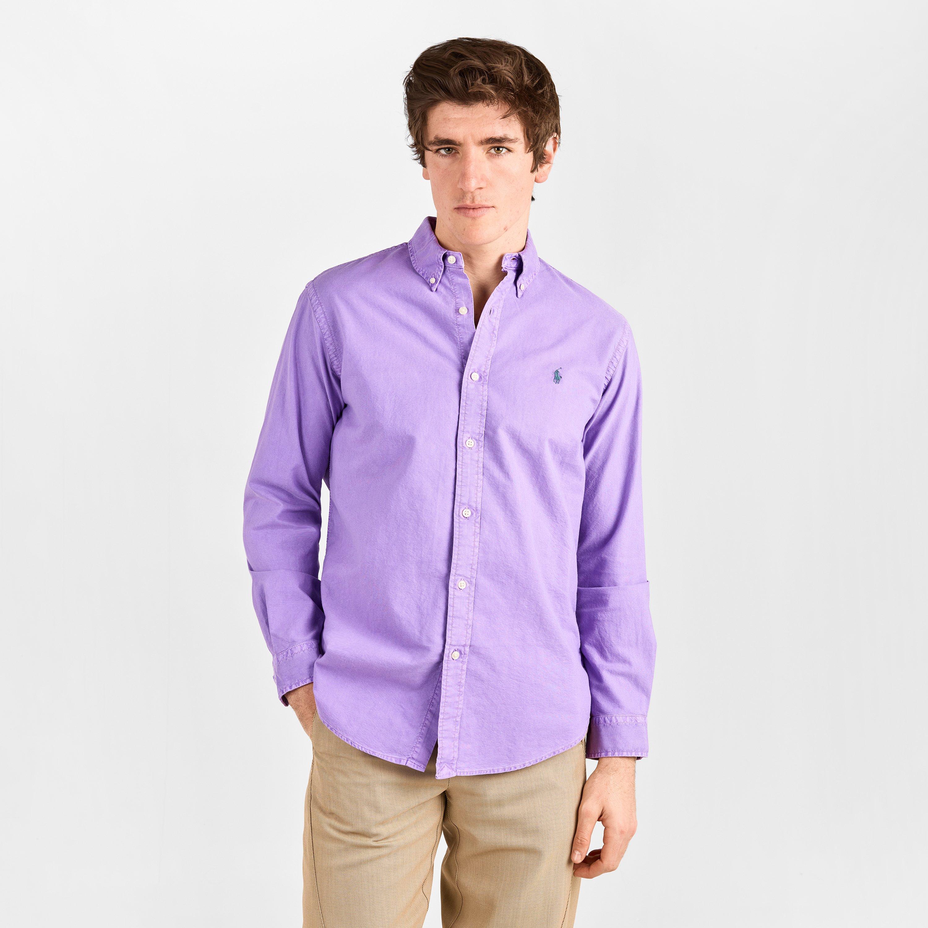 Aix Lavender - Polo Ralph Lauren - Men's Long-Sleeve Plain Shirt - 3