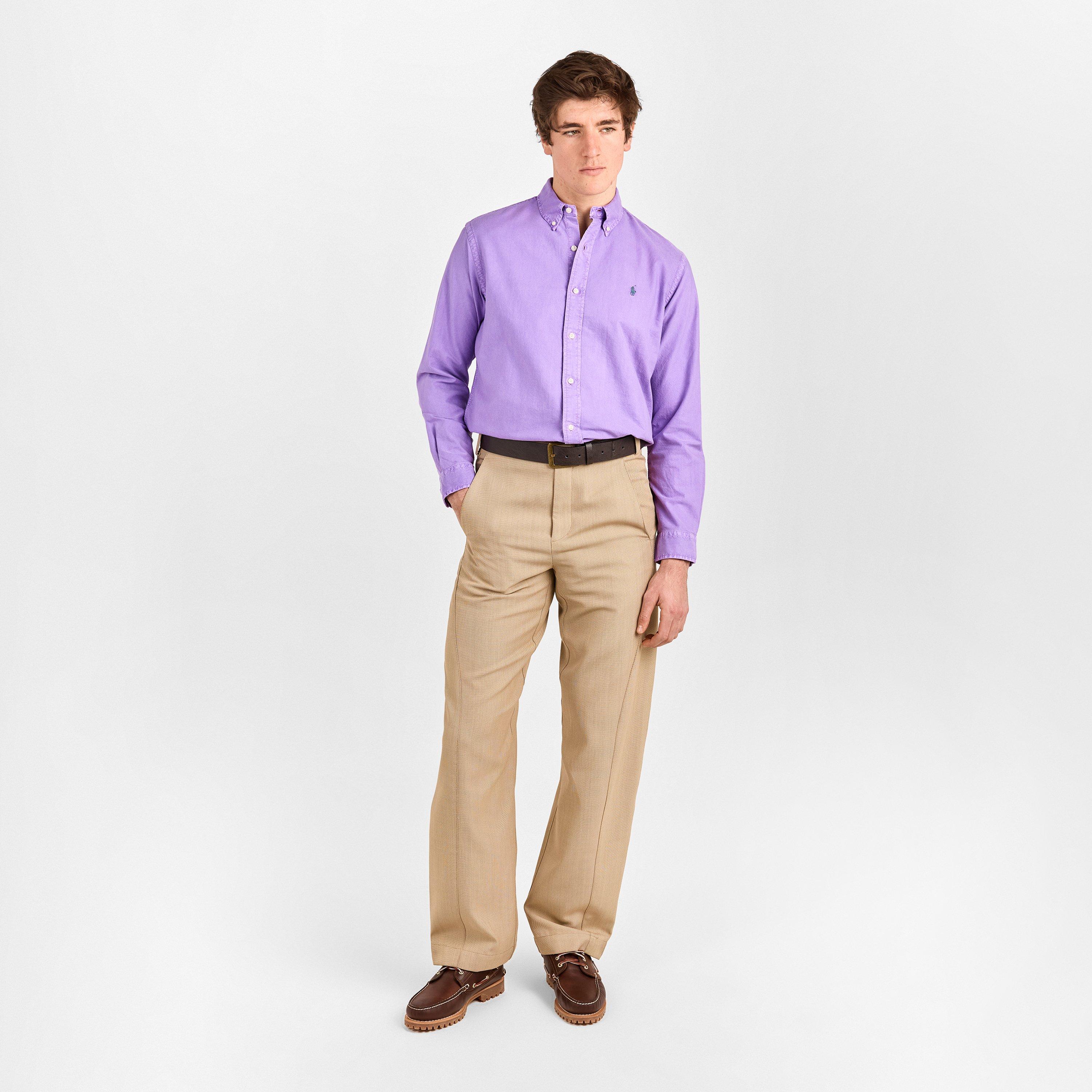 Aix Lavender - Polo Ralph Lauren - Men's Long-Sleeve Plain Shirt - 6
