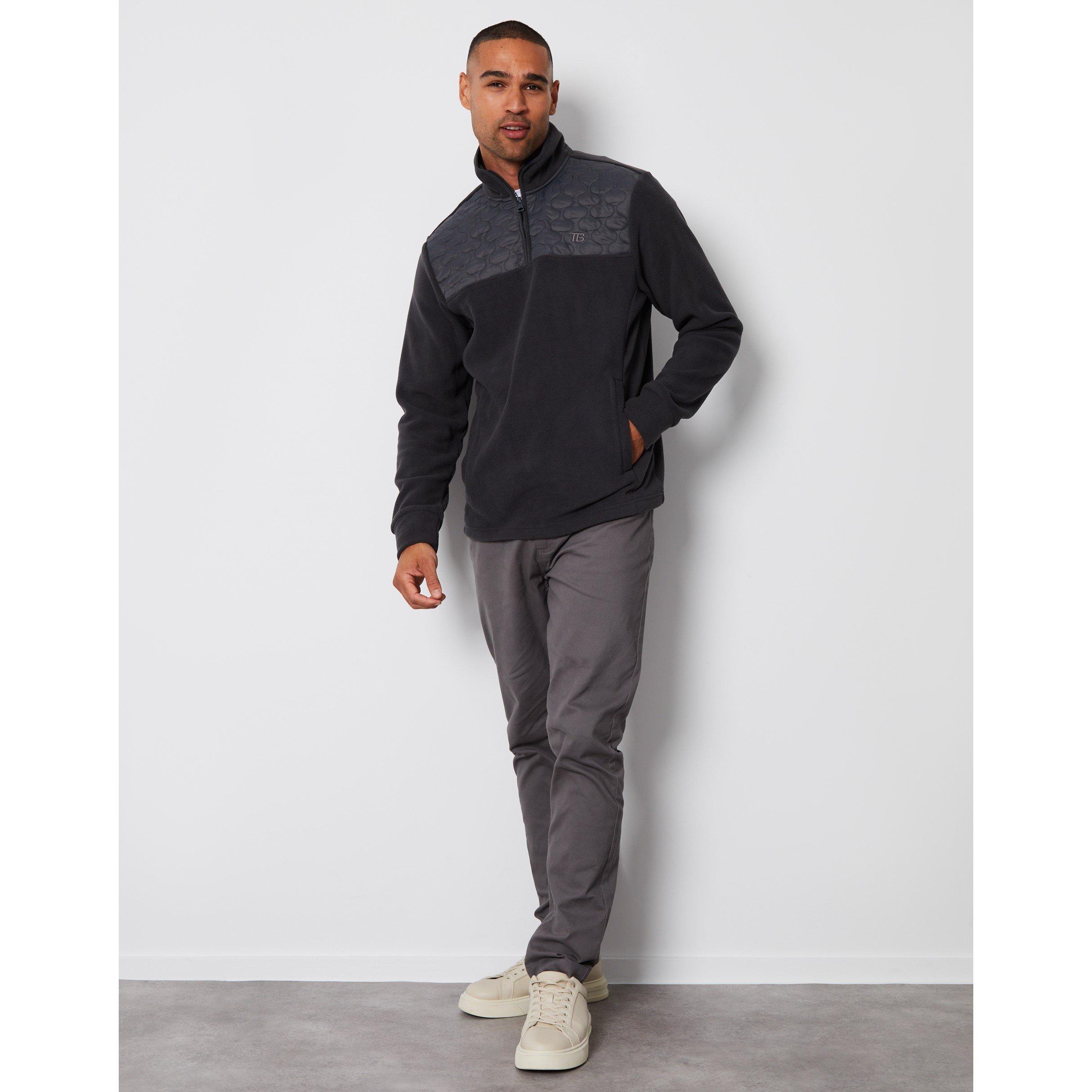 Charcoal - Threadbare - Pedro quarter Zip Sn62 - 2
