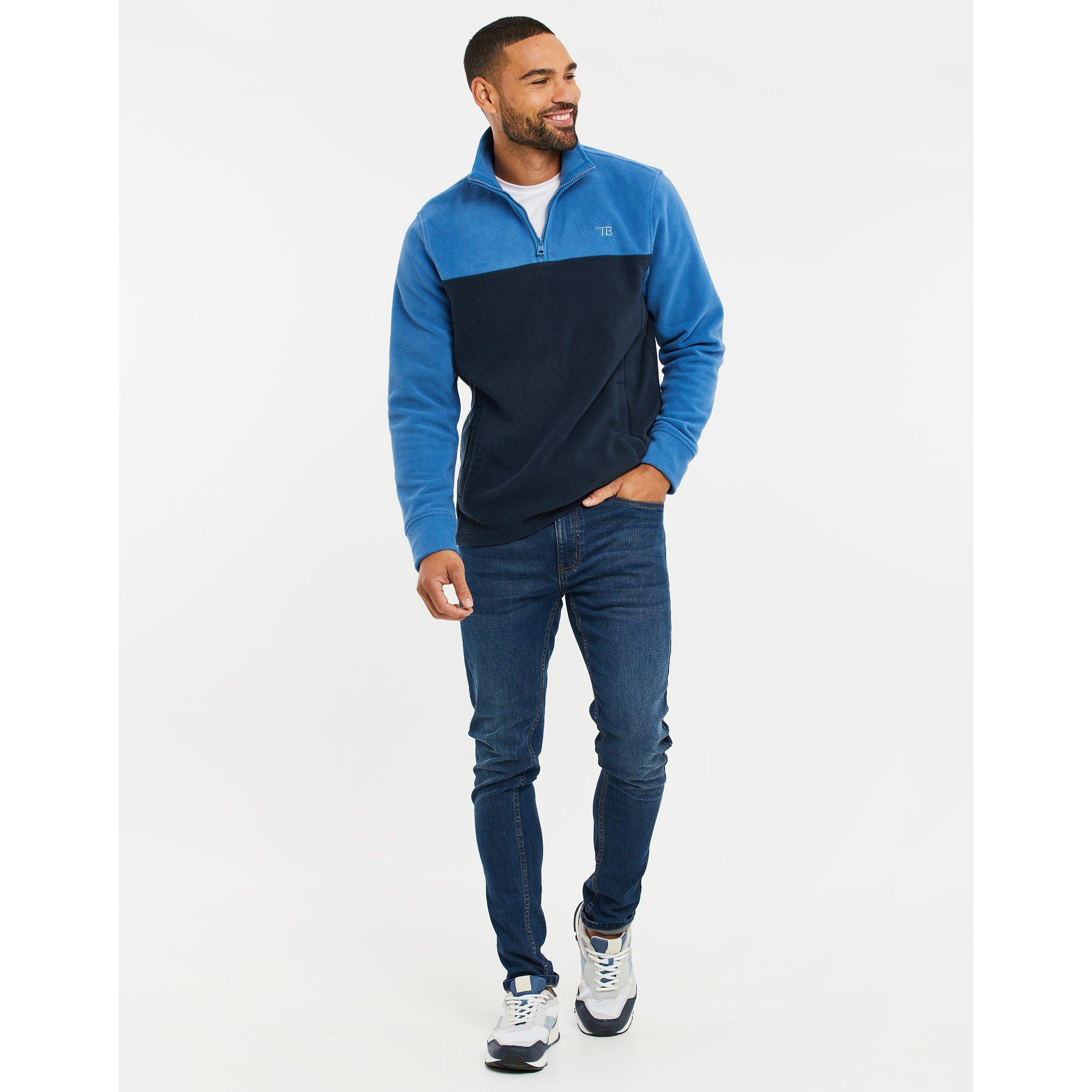 Cobalt/Navy - Threadbare - Wham quarter Zip Sn62 - 2