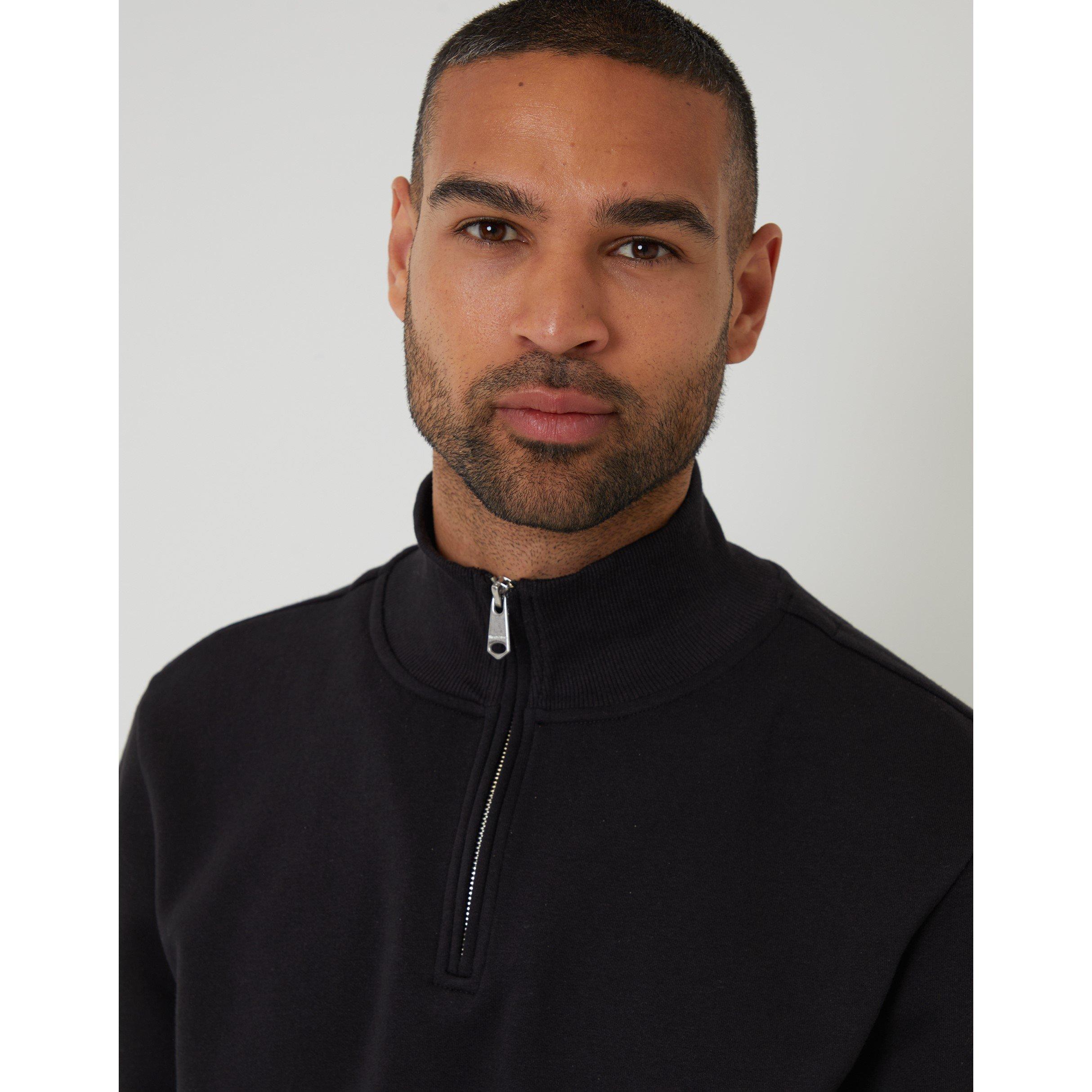 Zwart - Threadbare - Men's TB Surrey Quarter Zip Fleece - 4