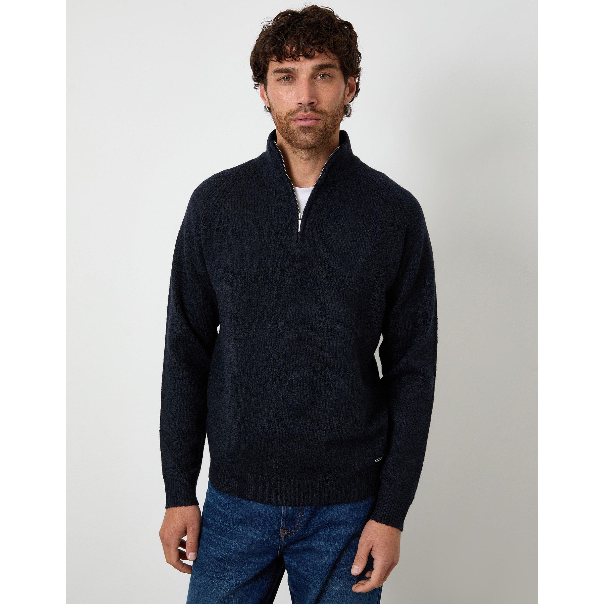 Navy - Threadbare - Men's TB Rossen 1/4 Zip Fleece - 1