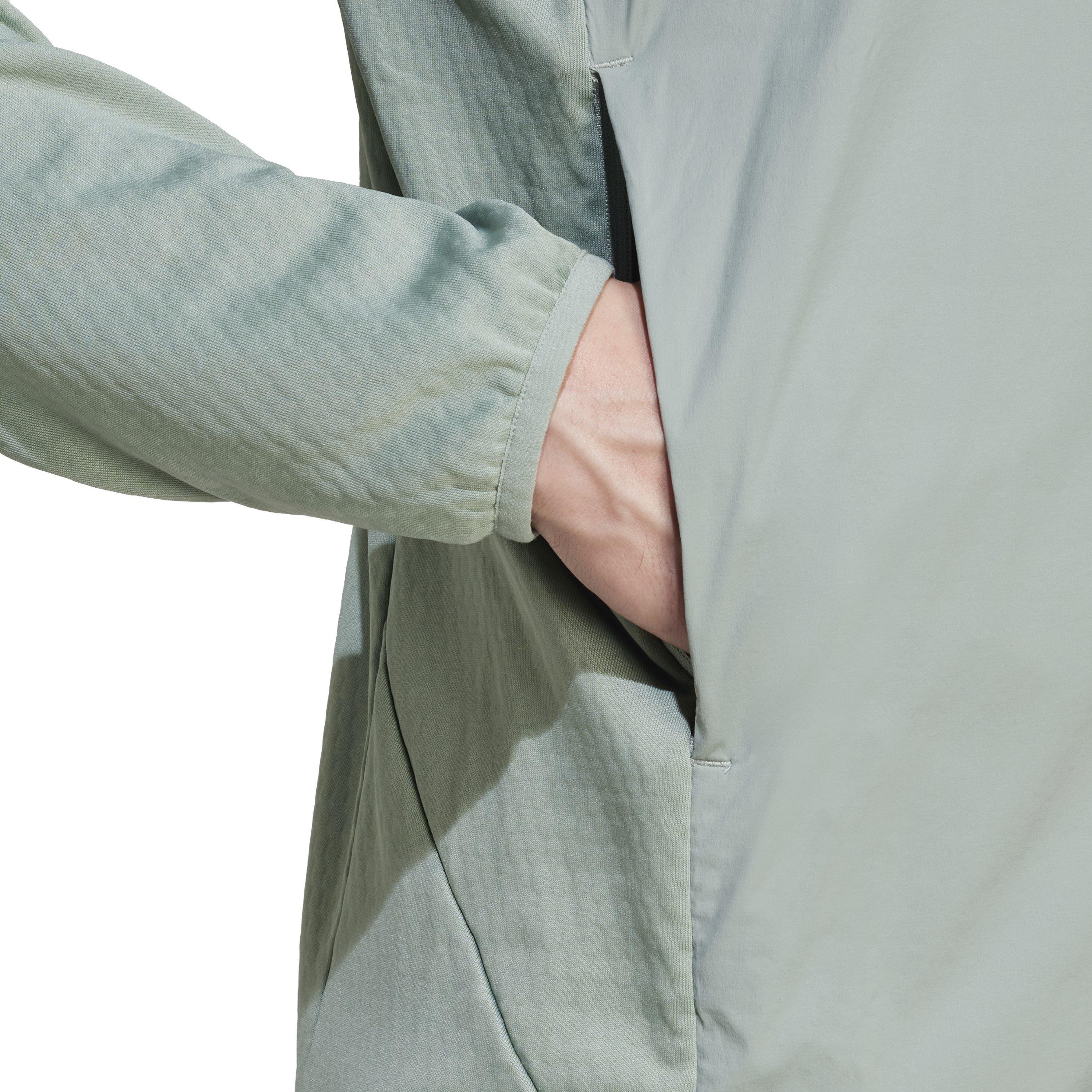 Prata Verde - adidas - Terrex Xperior Climawarm+ Wind Light Fleece Hooded Jacket Mens - 4