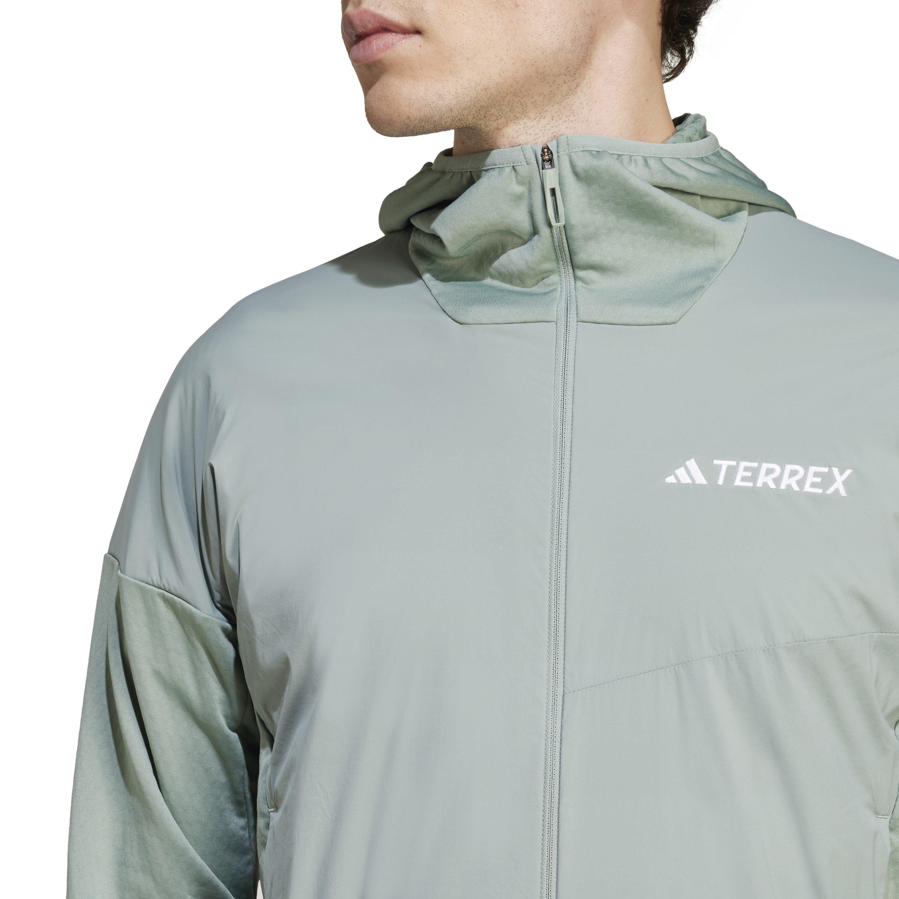 Prata Verde - adidas - Terrex Xperior Climawarm+ Wind Light Fleece Hooded Jacket Mens - 5
