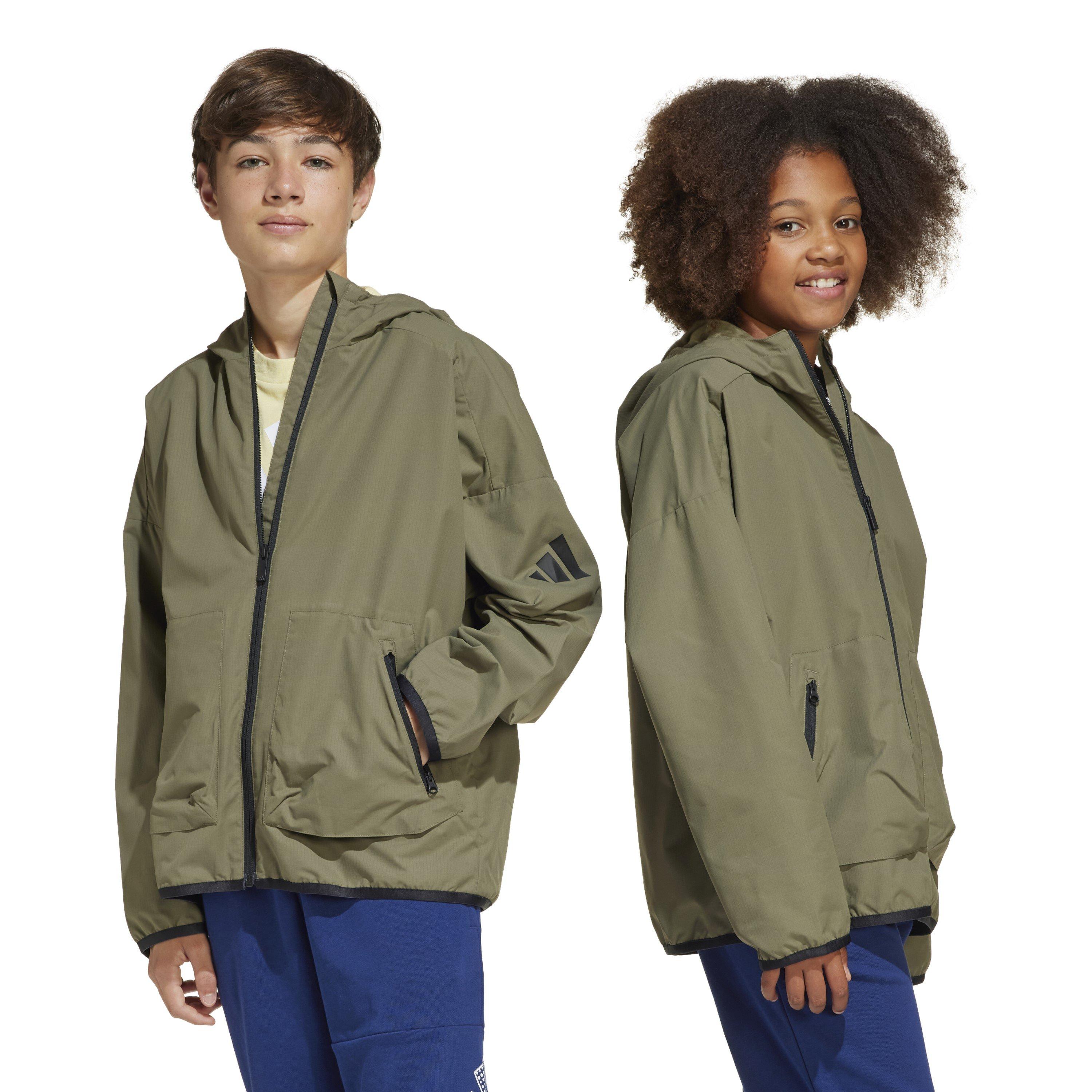 Olijf/Zwart - adidas - J Utility Jkt Jn99 - 2