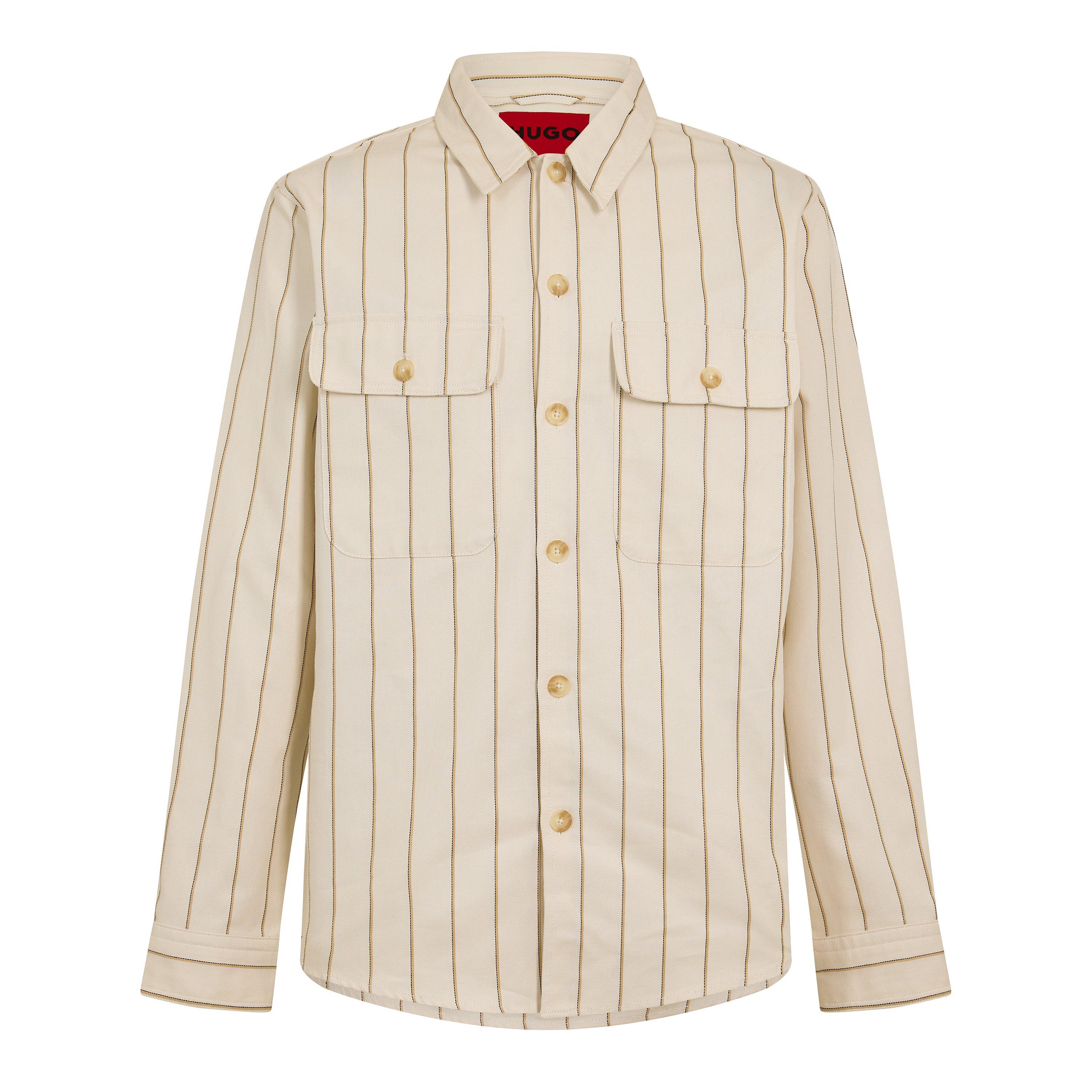 Natural - Hugo - Men's Ernius Long Sleeve Oxford Shirt - 1