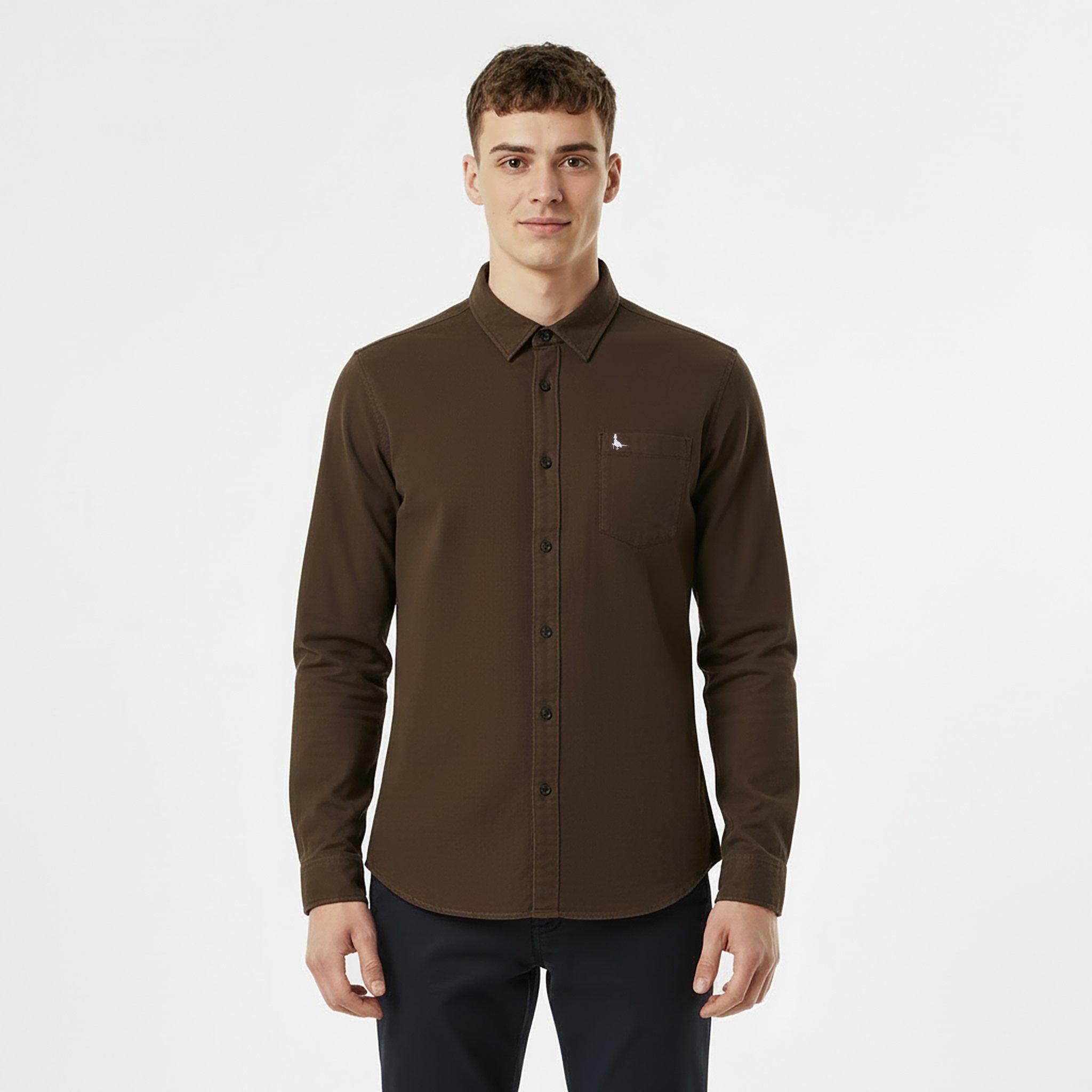 Chocolade - Jack Wills - Plain Flannel Shirt Mens - 3