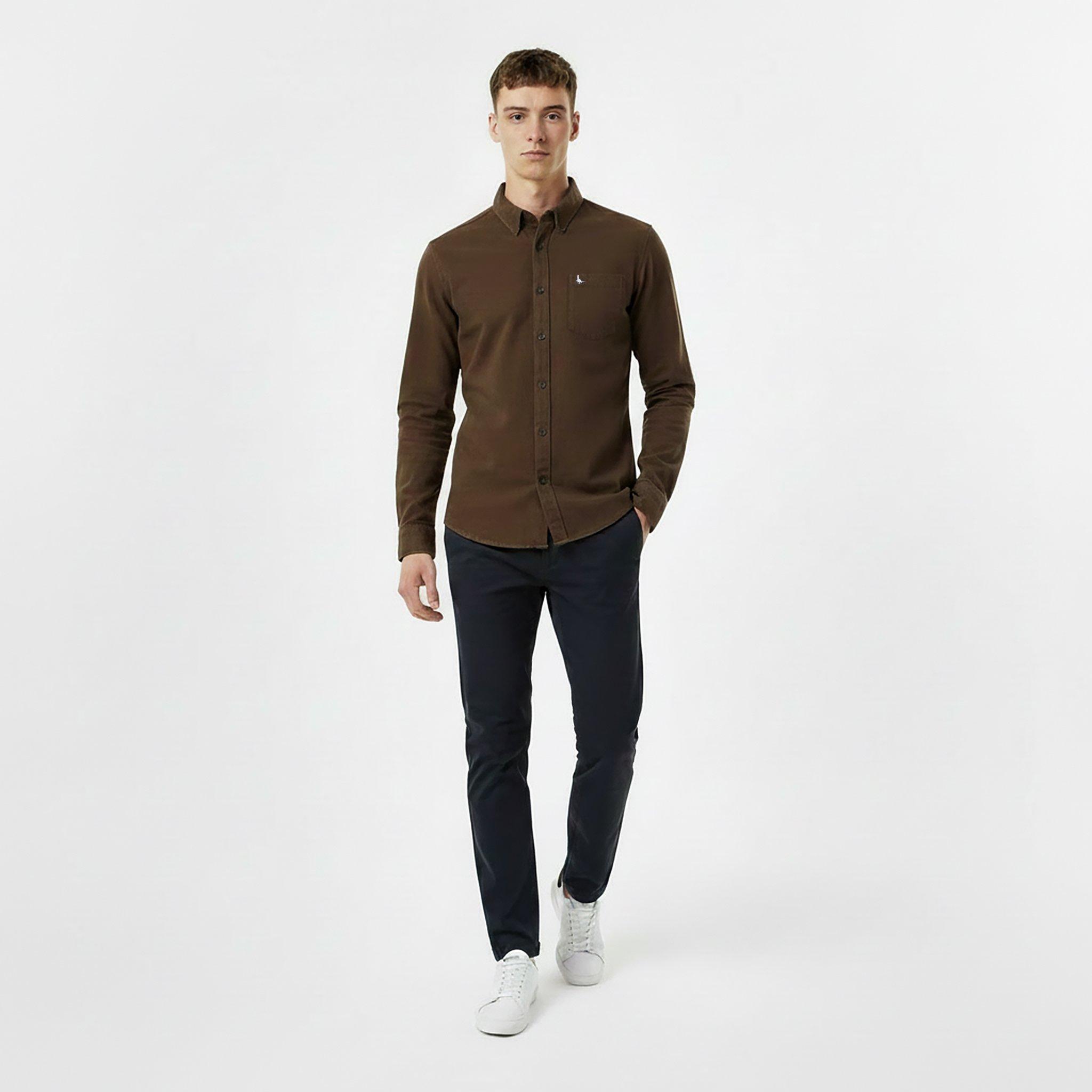 Chocolade - Jack Wills - Plain Flannel Shirt Mens - 5