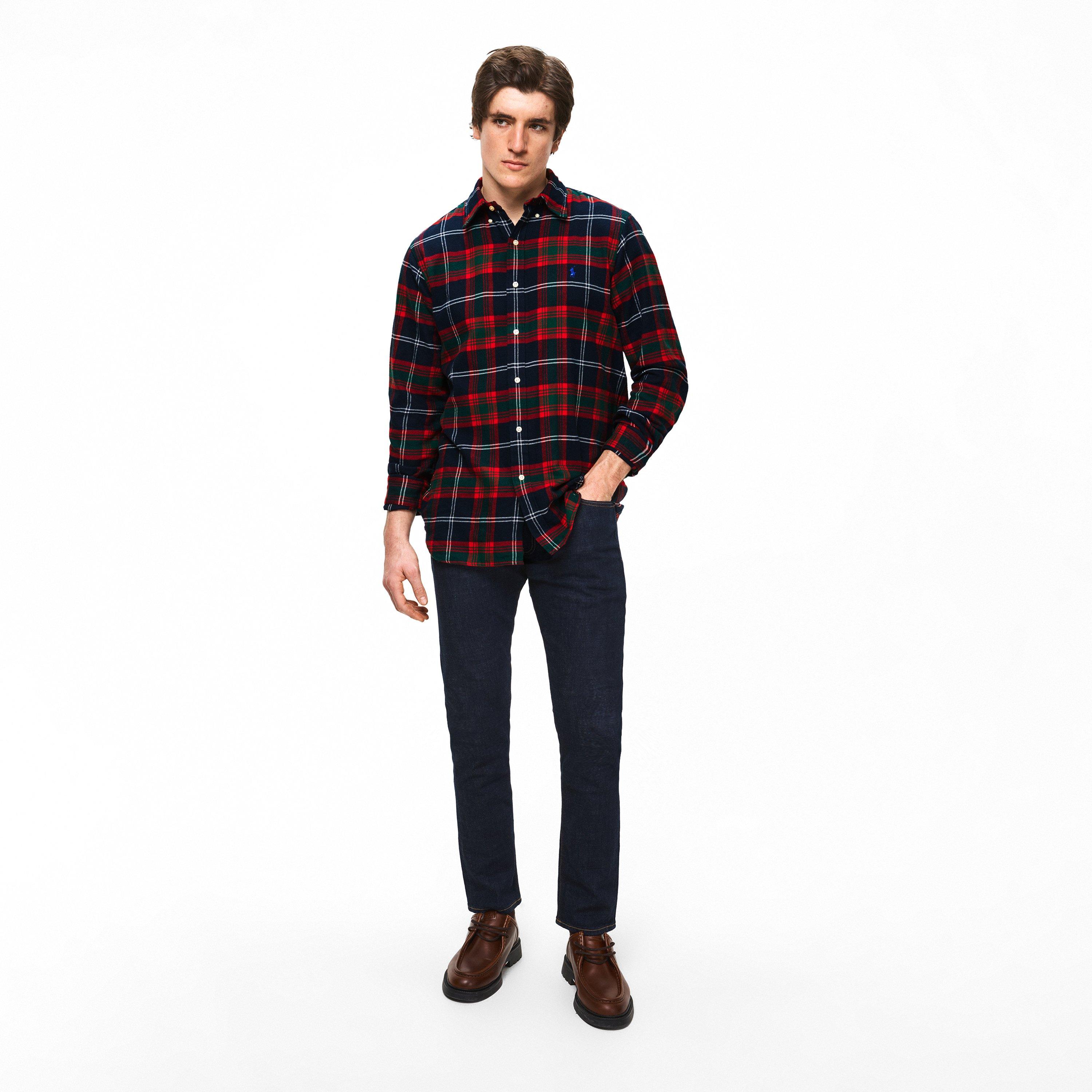 Navy/Red Multi - Ralph Lauren - Men's Long Sleeve Plain Shirt - 5