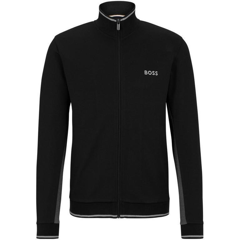 Noir 001 - Boss Bodywear - philipp plein contrast trim collarless jacket item