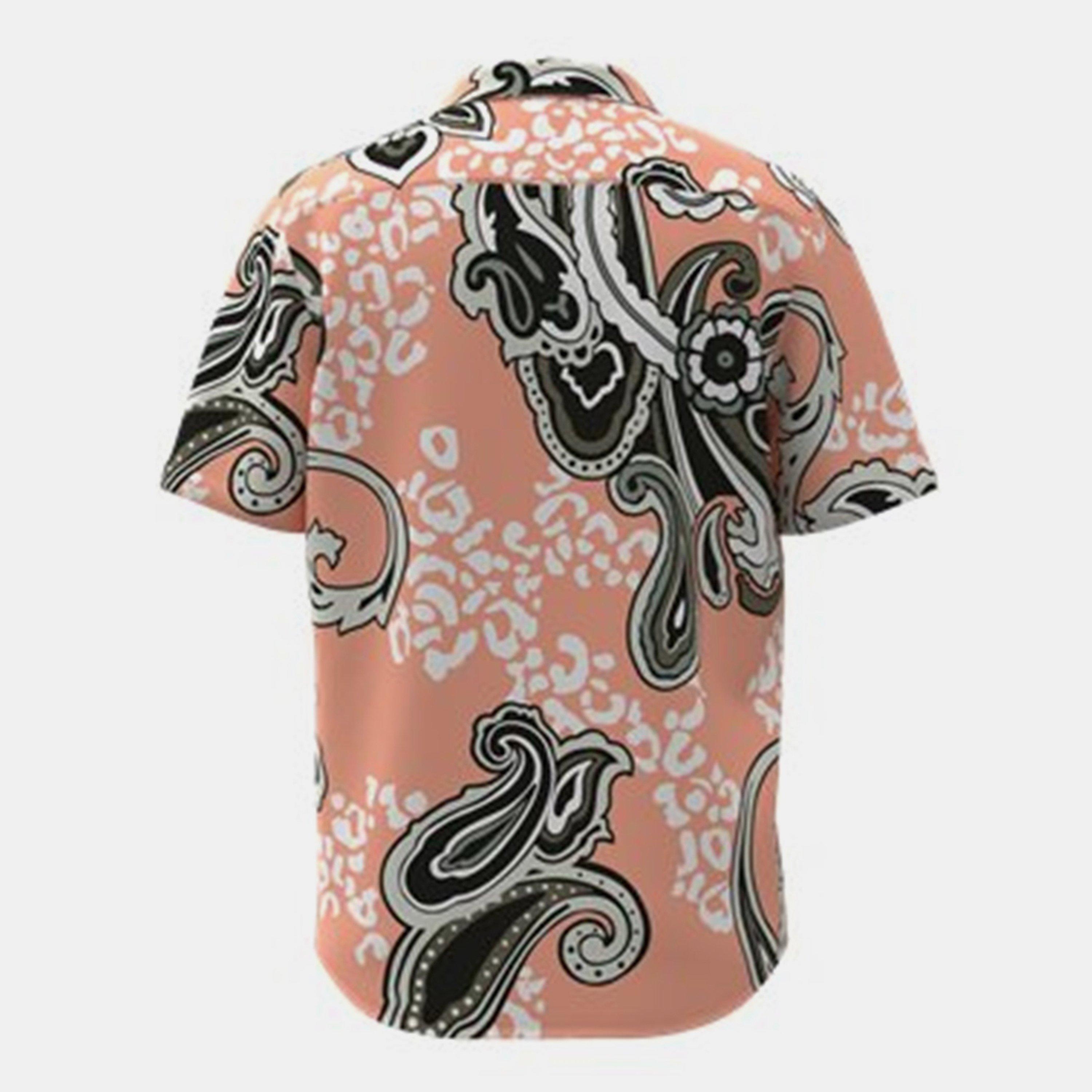 Red 630 - Hugo - Men's Ellino Short Sleeve Patterned Shirt - 2