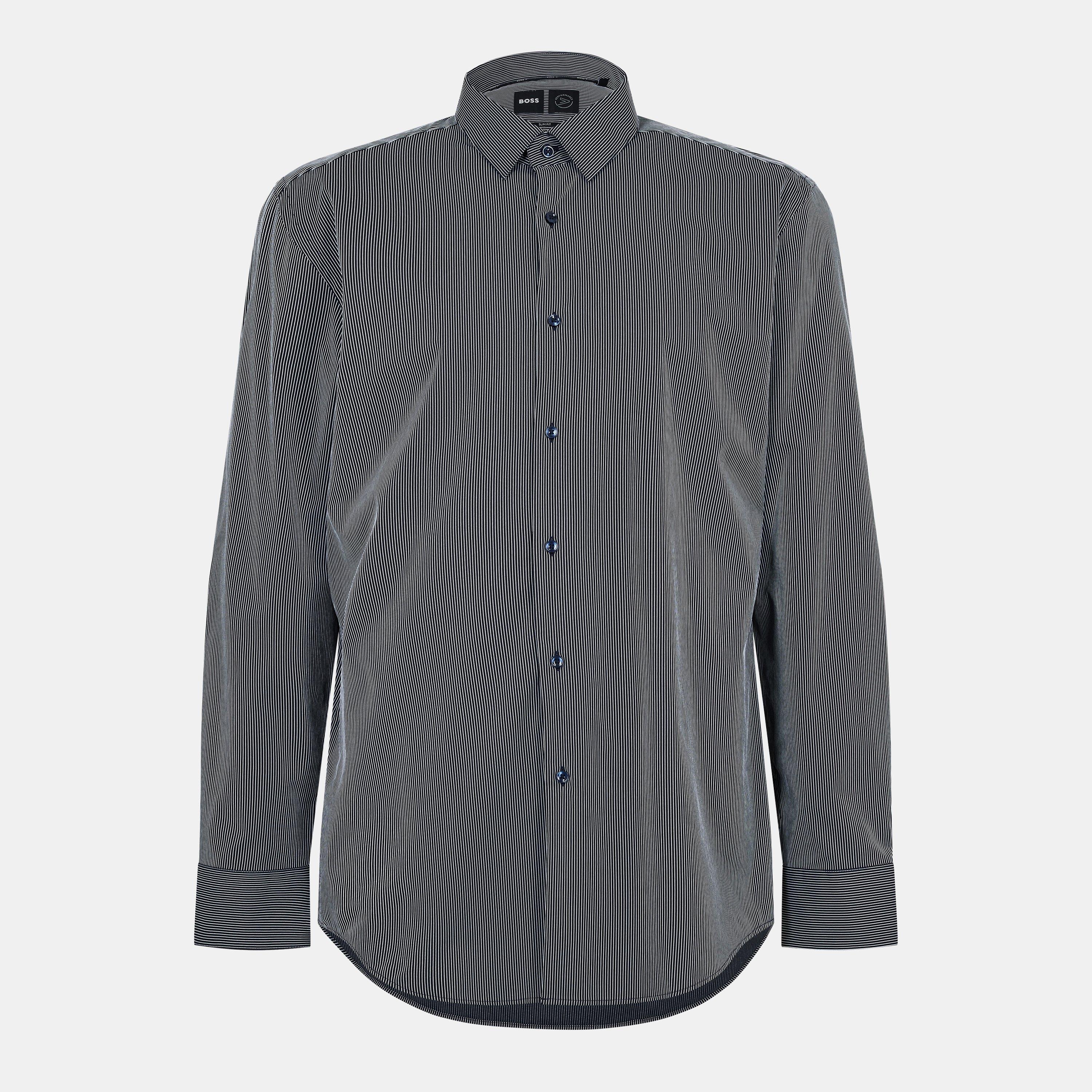 Boss Men's P Hank S Kent Long Sleeve Oxford Shirt - Dark Blue - 34 (44)
