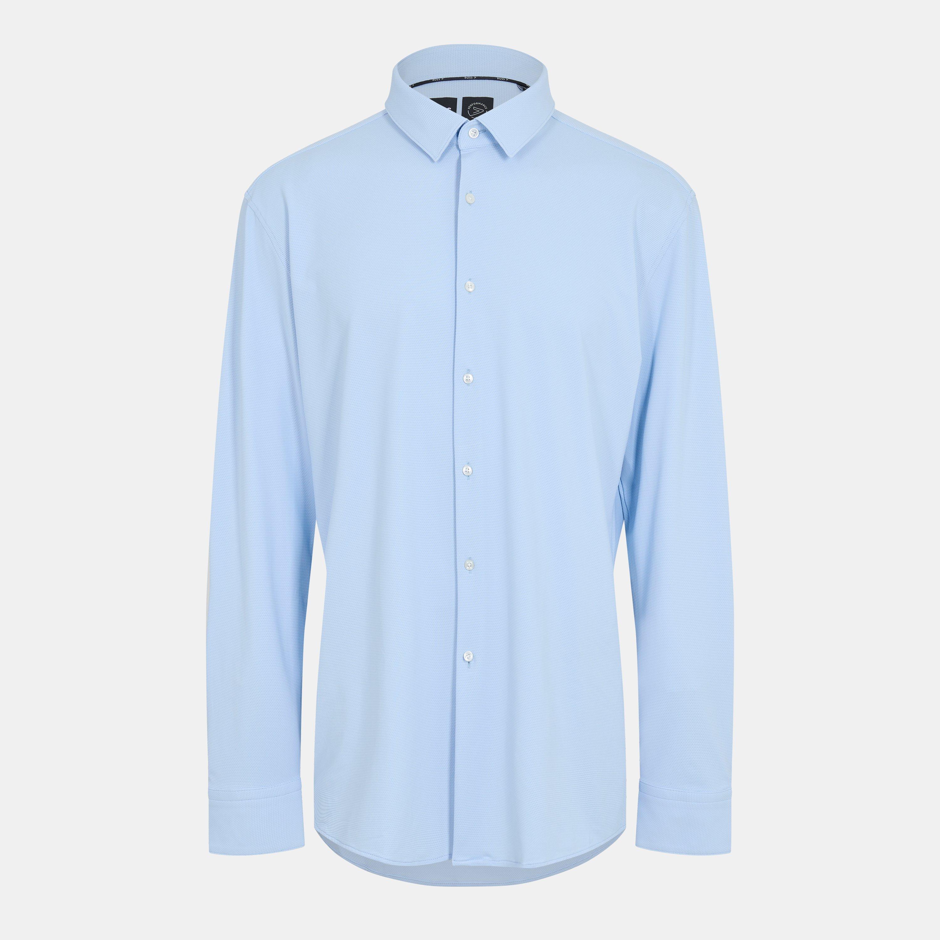 Light/Pstl Blue - Boss - Men's Hank Kent Long Sleeve Oxford Shirt - 1
