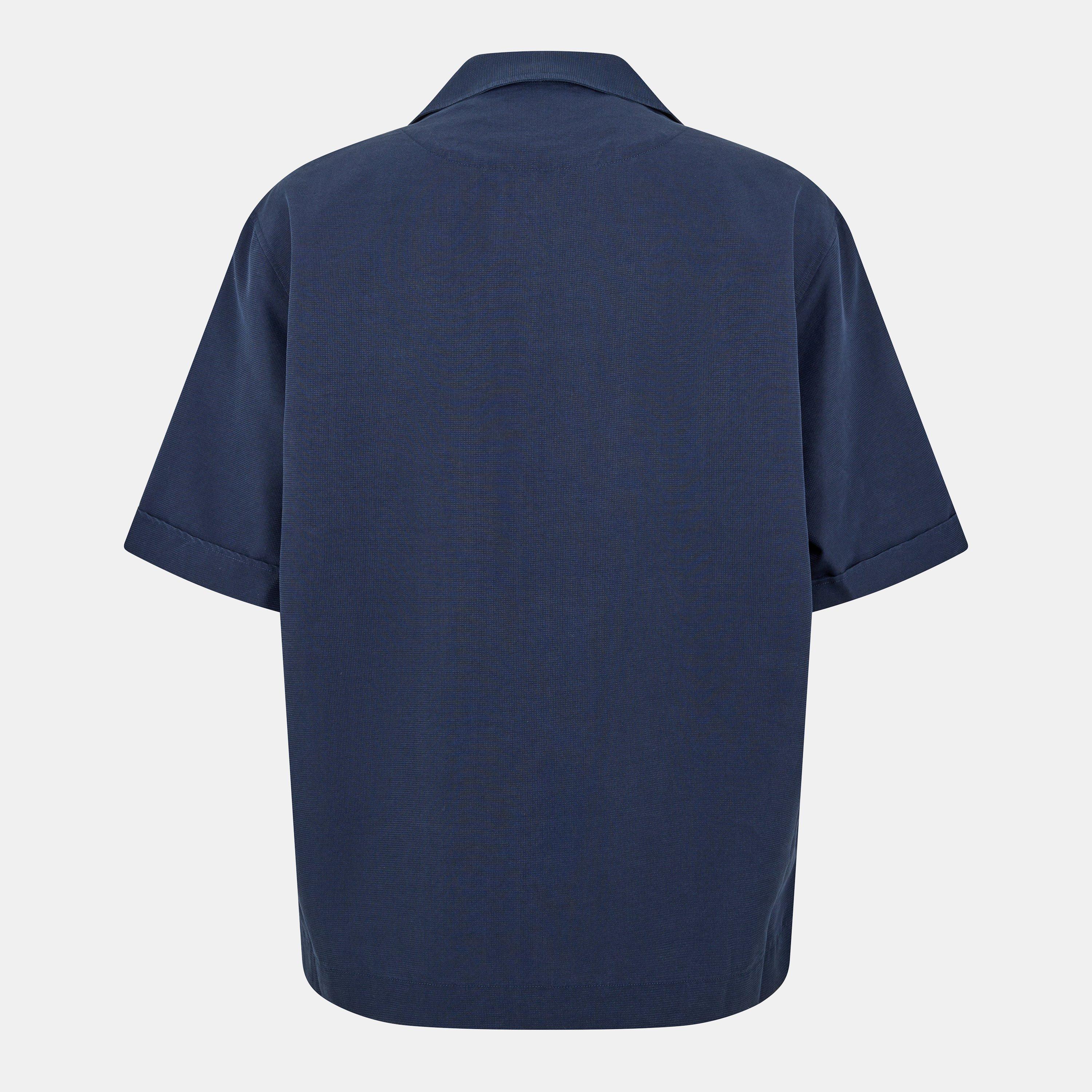 Dark Blue - Boss - Mens Short Sleeve Oxford Shirt - 2
