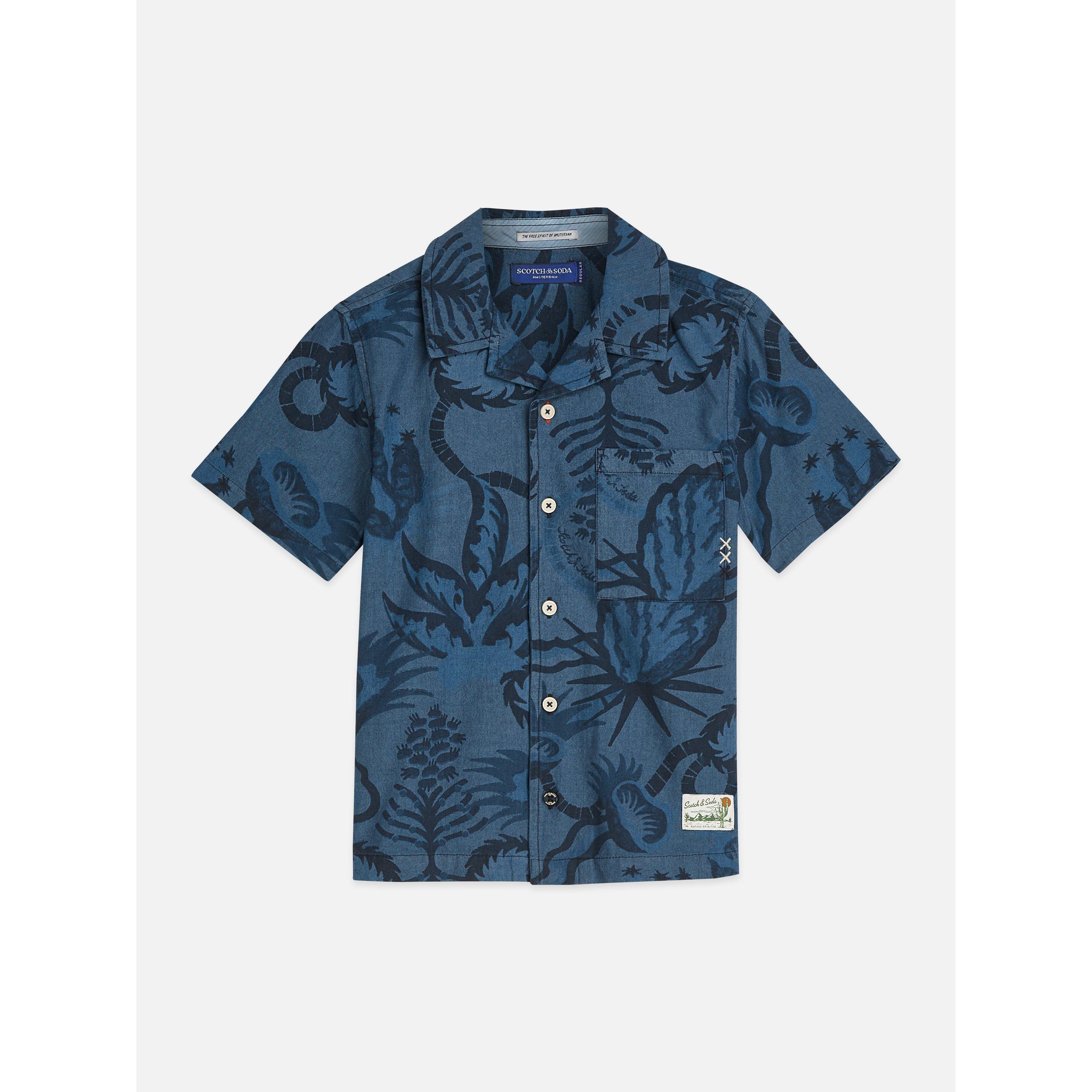 Scotch and Soda Kids' Patterned Short Sleeve Shirt - Shine A Light - 10 Years