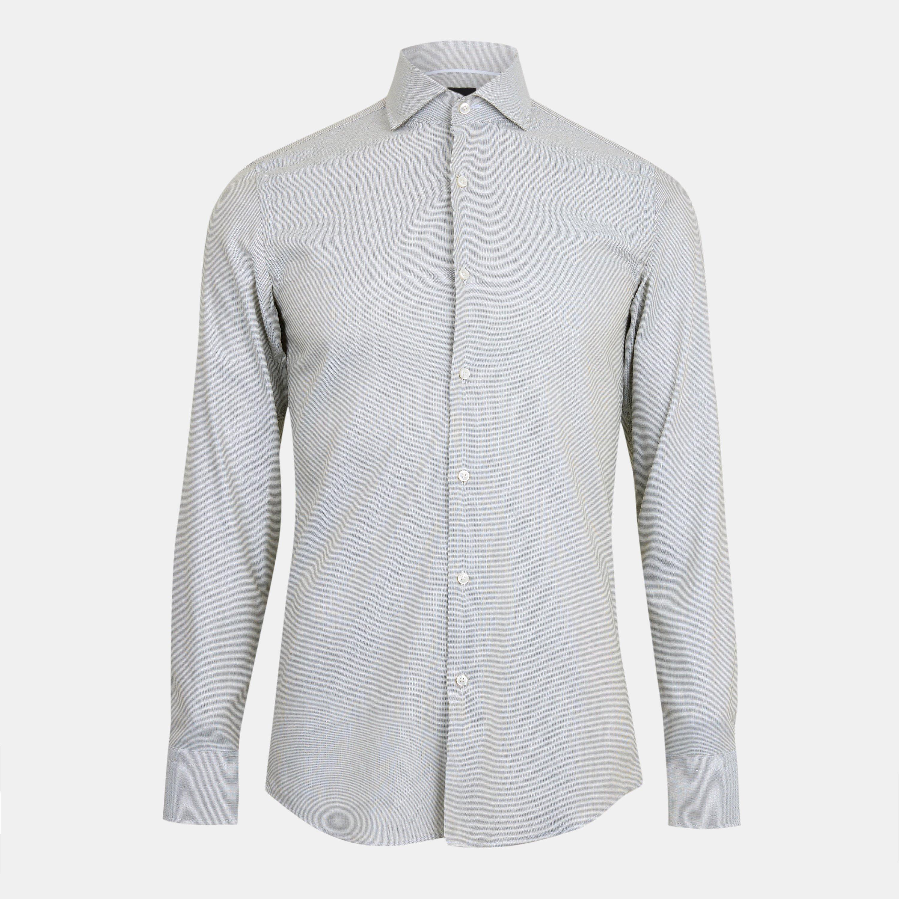 Boss Men's Oxford Long Sleeve Shirt - Medium Green - Size 17.5 inch