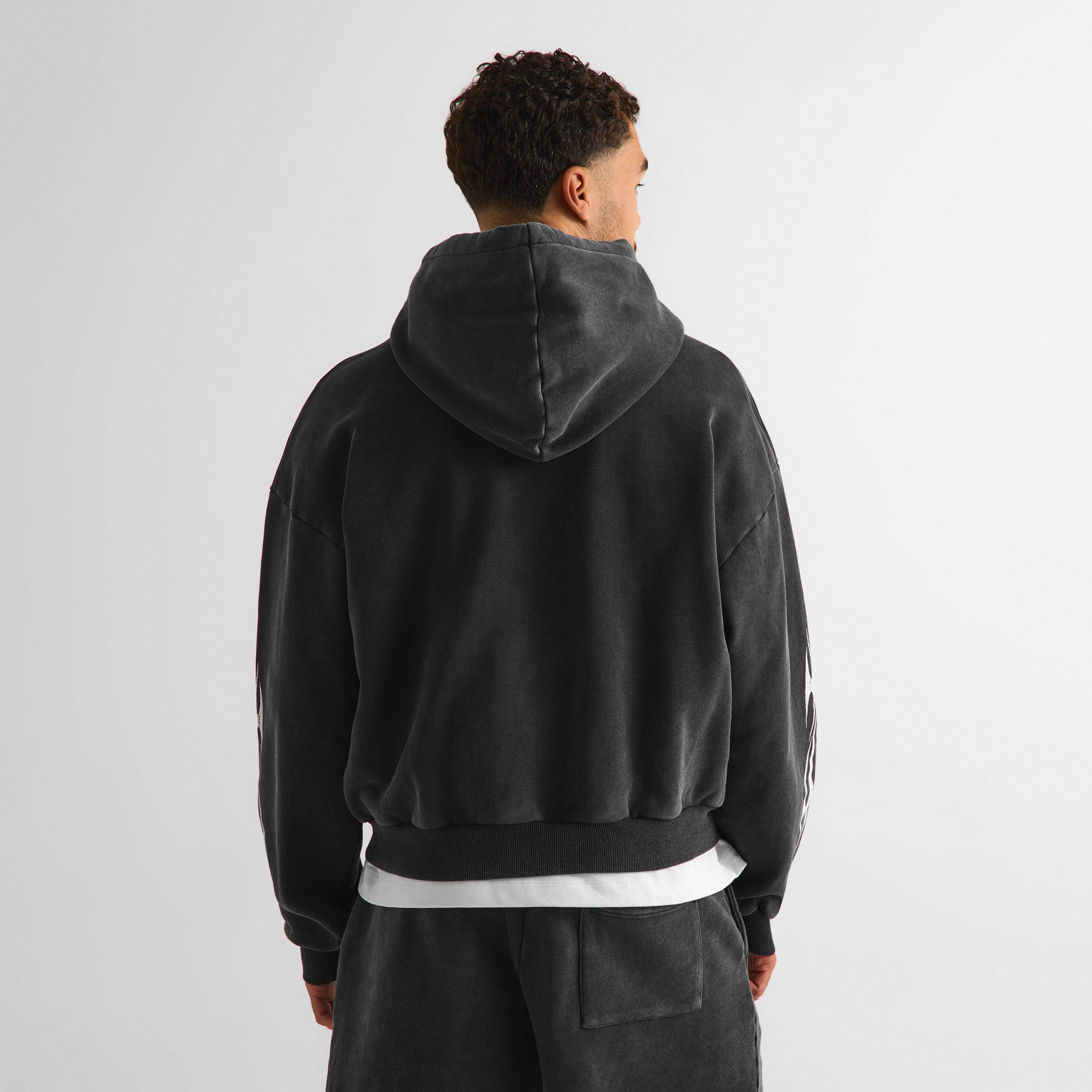 WASH GREY - God Made - Men's Full Zip Fleece - 4