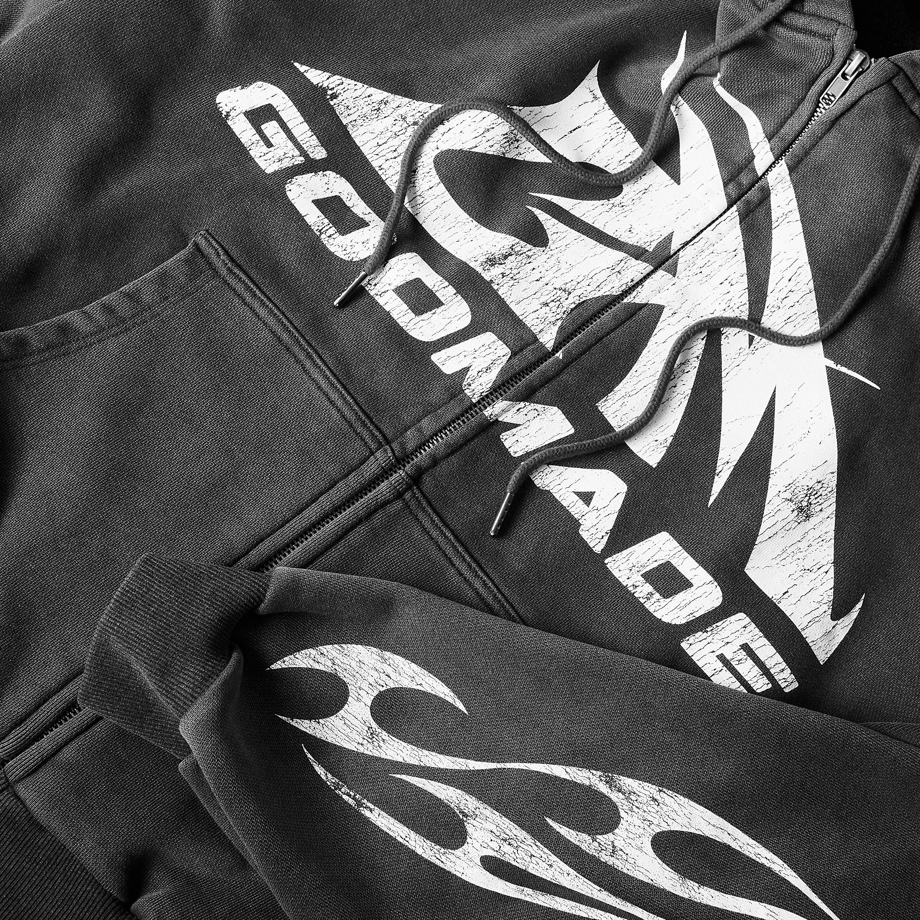 WASH GREY - God Made - Men's Full Zip Fleece - 5