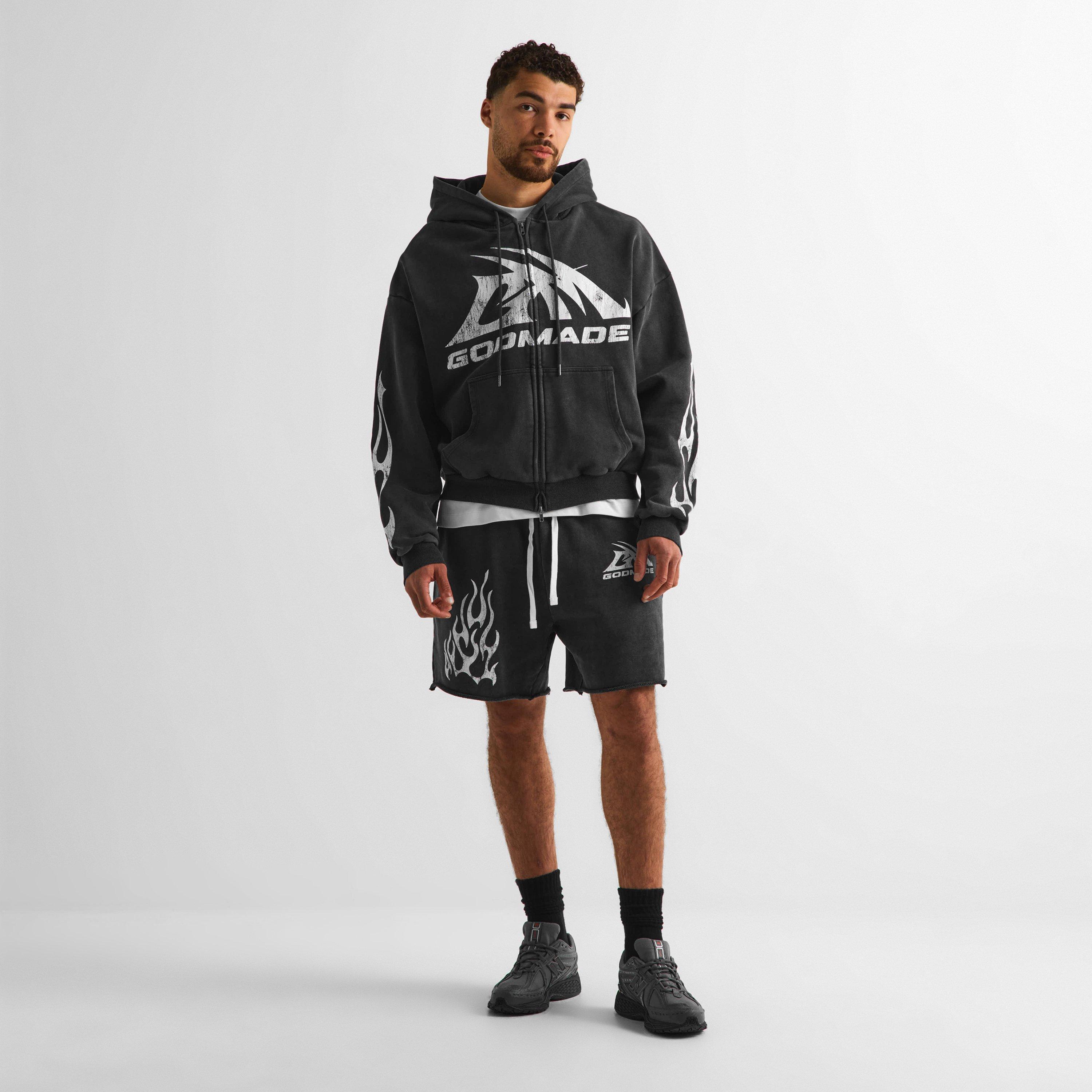 WASH GREY - God Made - Men's Full Zip Fleece - 5