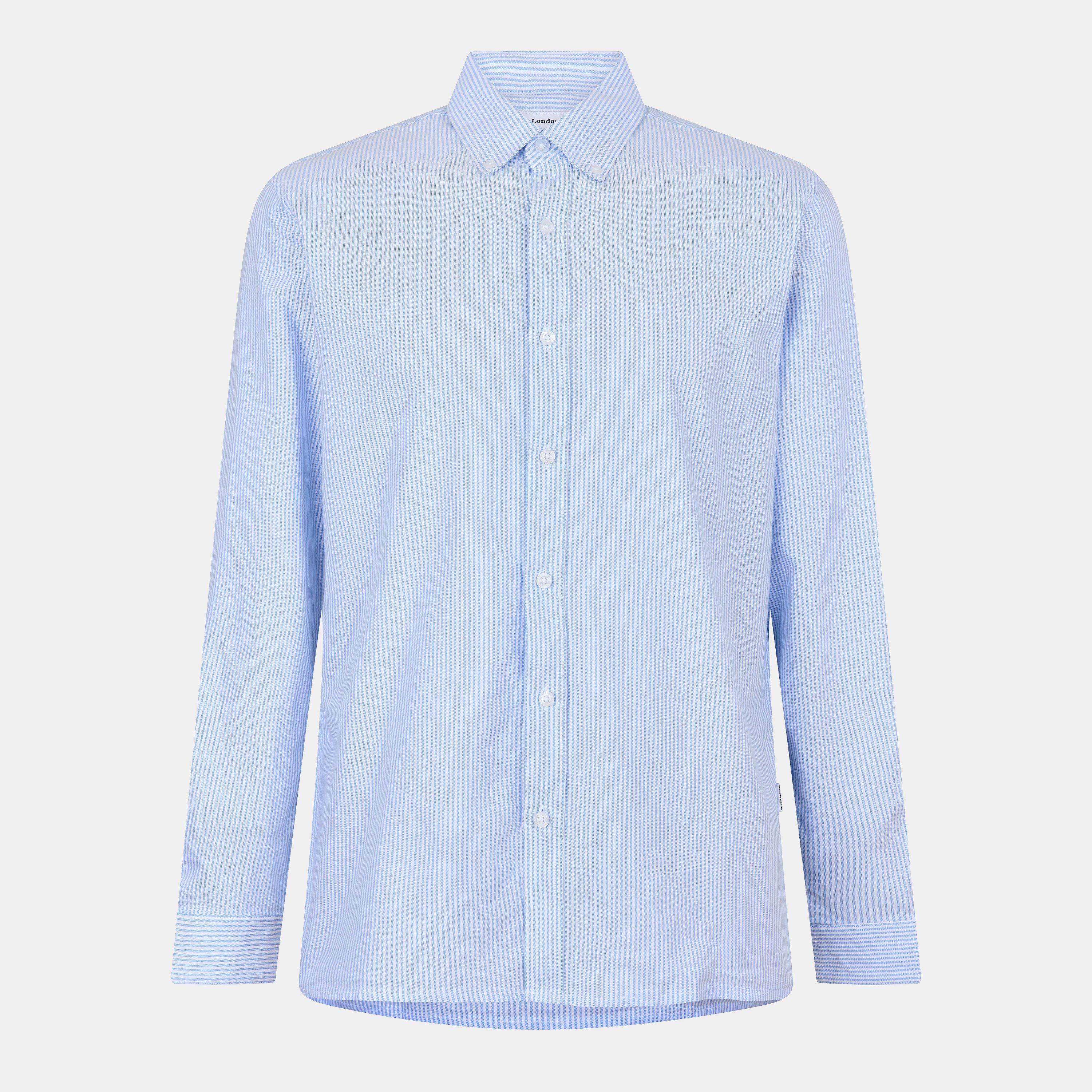 Blue/White - Peter Werth - Men's Long Sleeve Shirt - 1