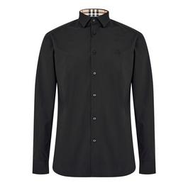 Burberry MenS Checked Cotton Sherfield Shirt