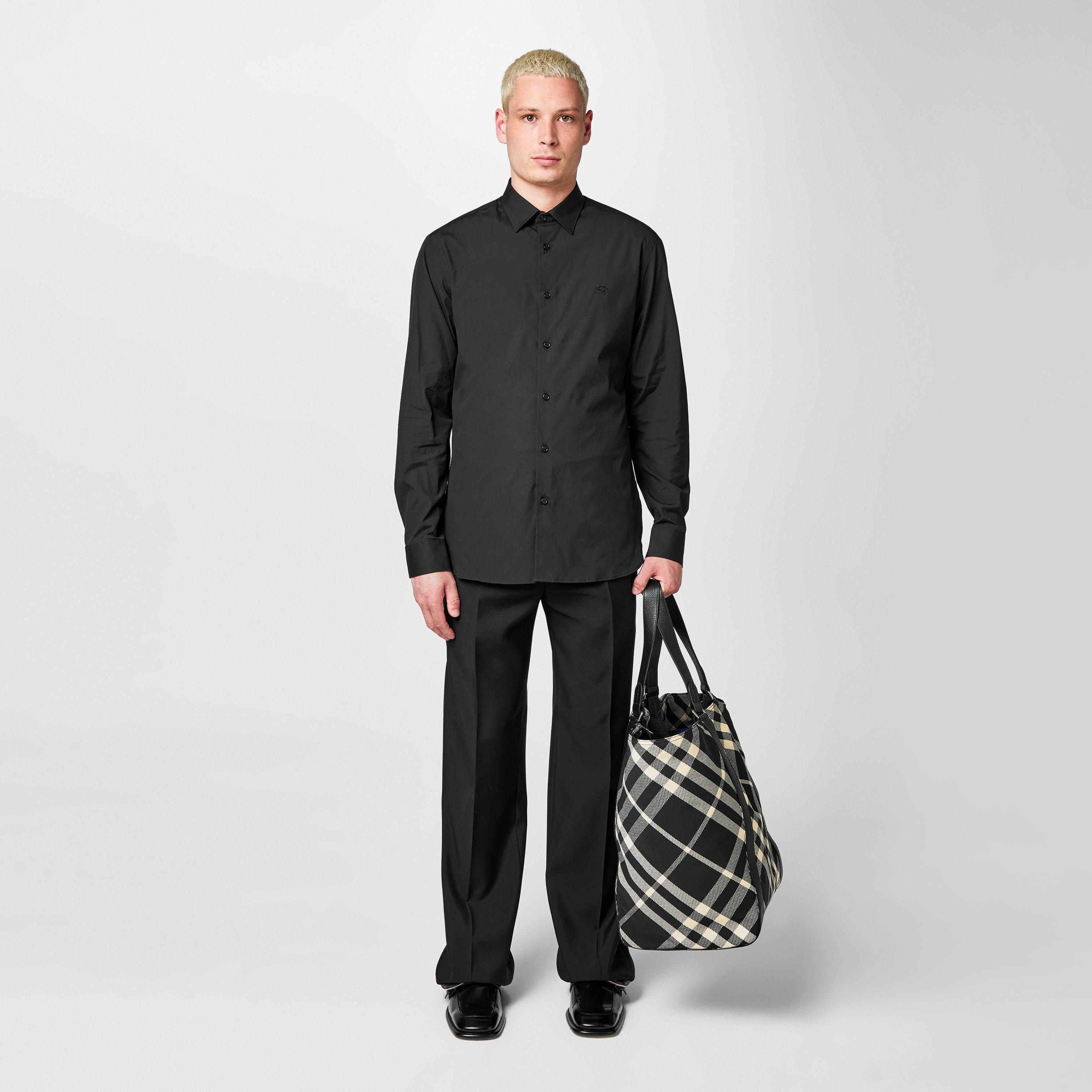 Black A1189 - Burberry - Men's Checked Cotton Sherfield Shirt - 6