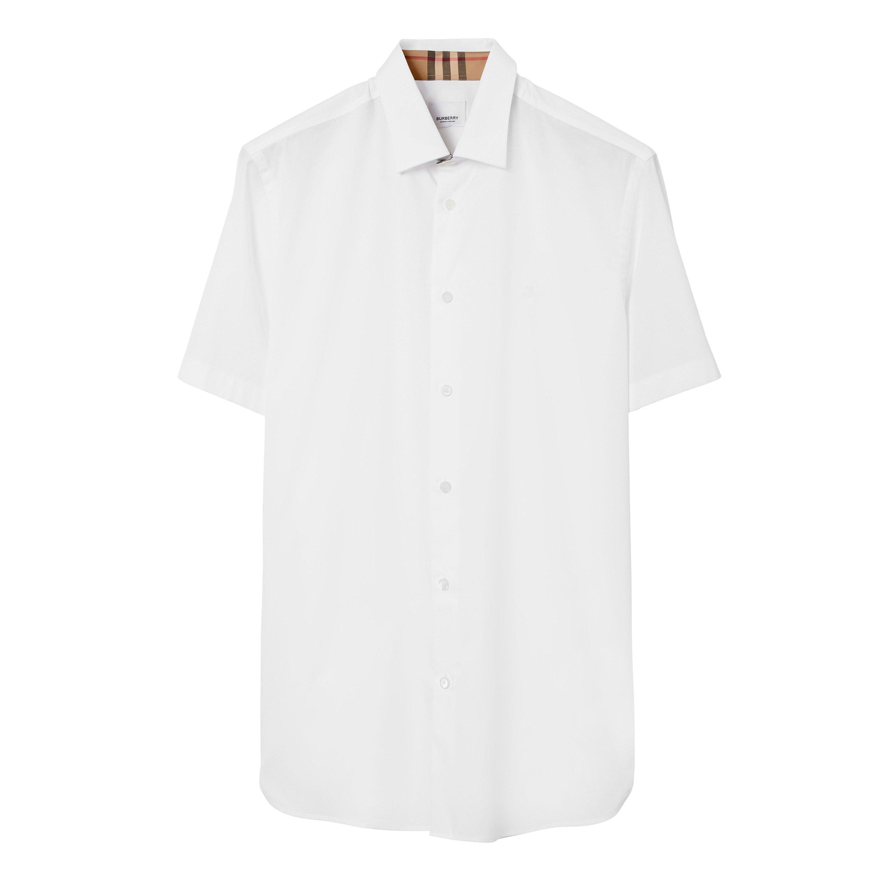 White A1464 - Burberry - Men's Embroidered Cotton Sherfield Ekd Button Shirt - 5