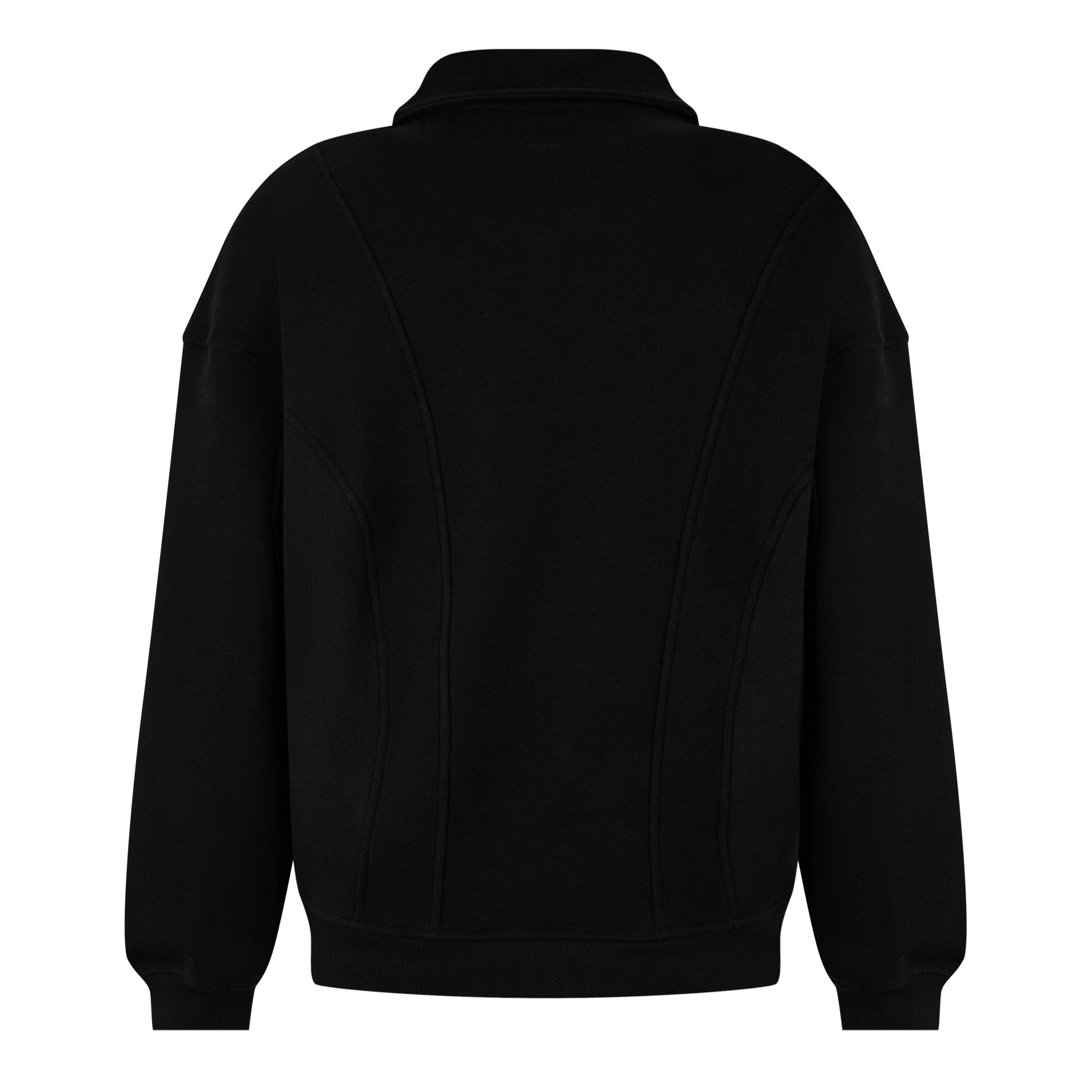 Noir - Saint Laurent - Half Zip Logo Sweatshirt - 6
