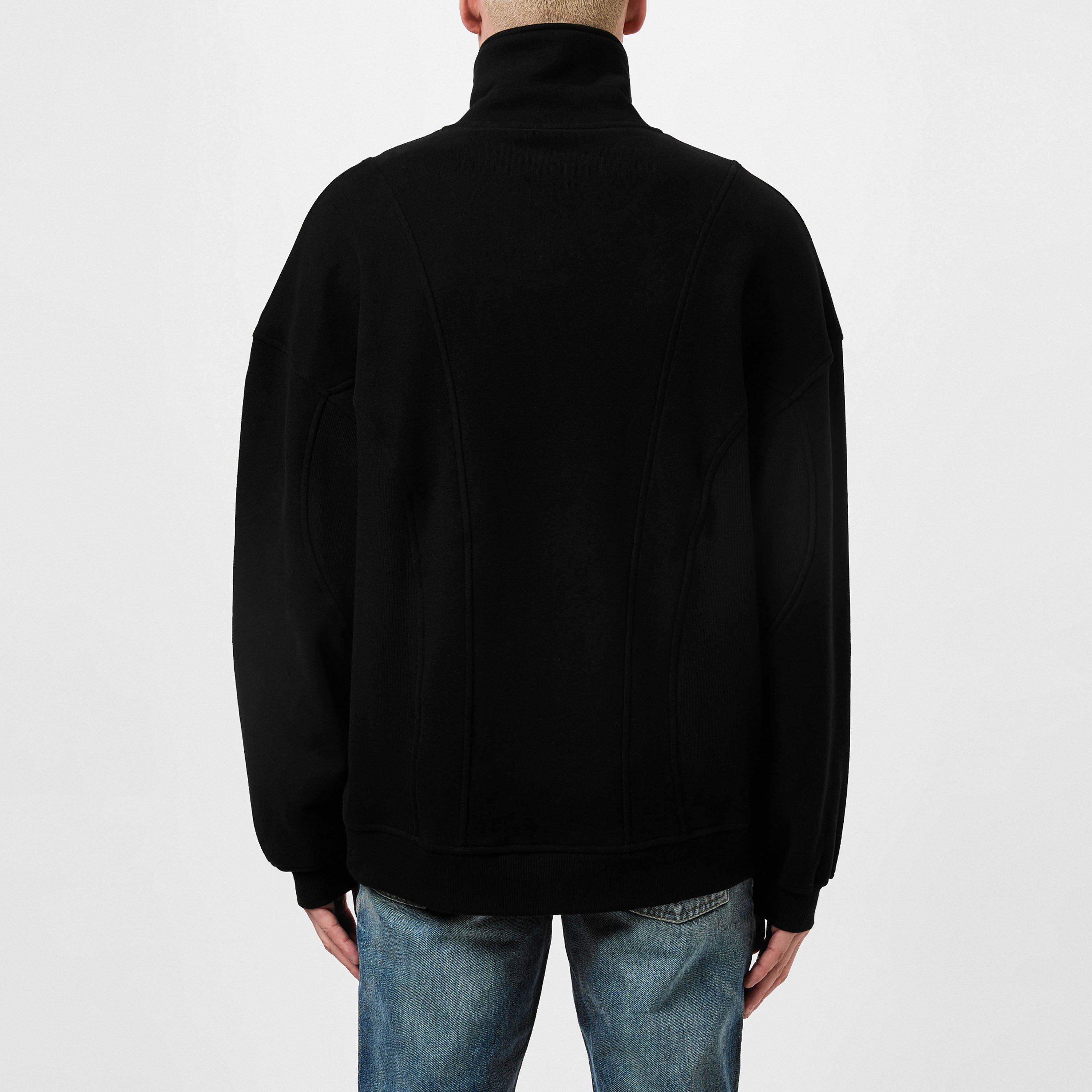 Noir - Saint Laurent - Half Zip Logo Sweatshirt - 3