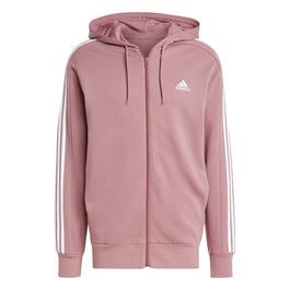 adidas Essentials French Terry 3 Stripes Zip Hoodie Mens