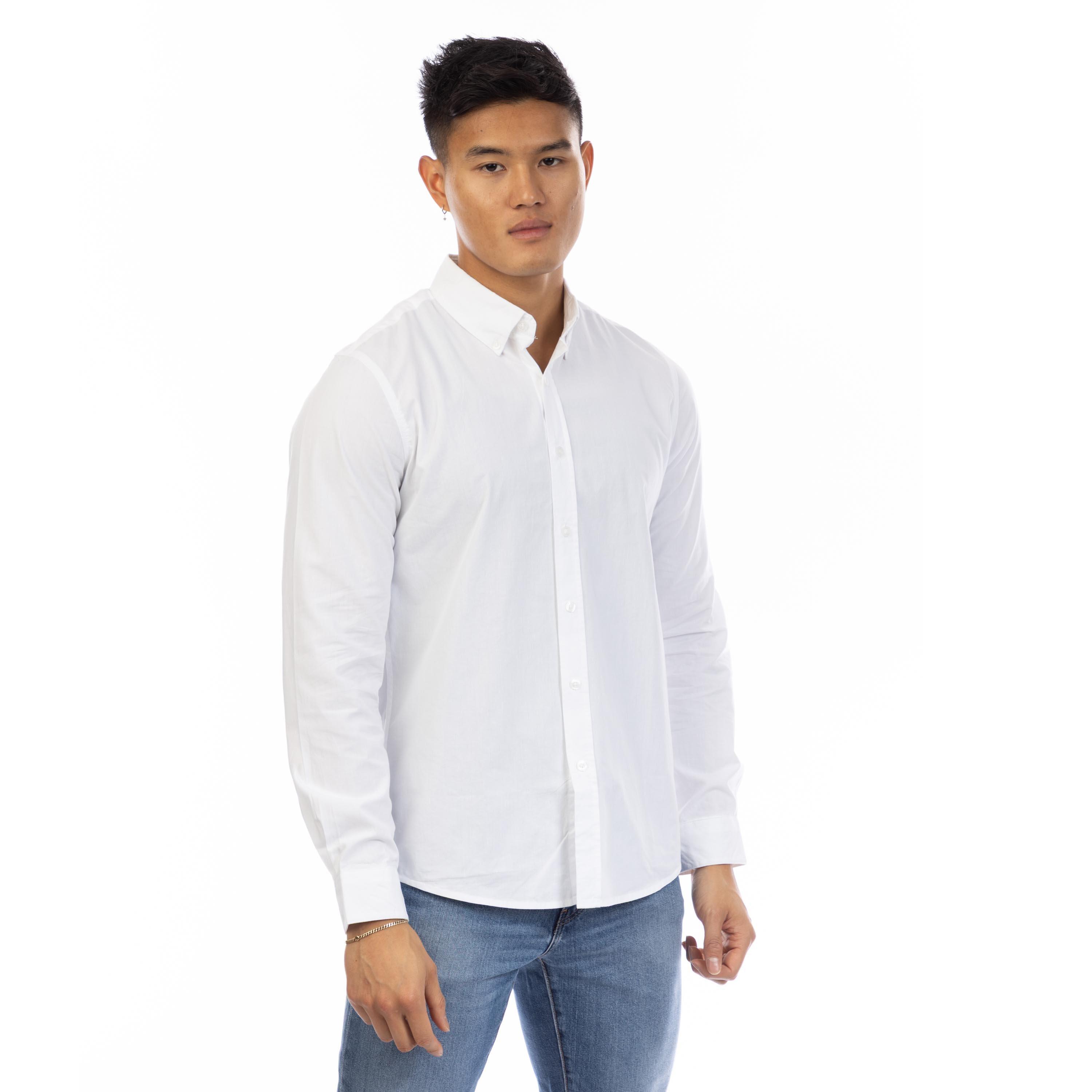 мъжко 's Long Sleeve Plain Shirt