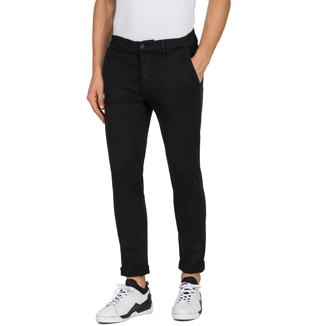 Black 040 - Replay - Hyperflex Zeumar Slim Chinos - 1
