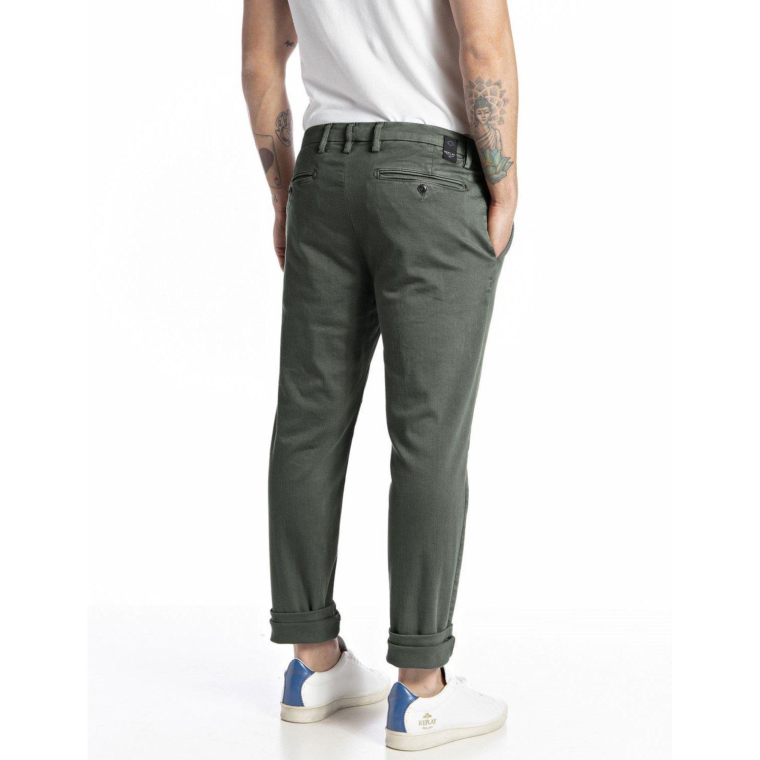 Green 030 - Replay - Hyperflex Zeumar Slim Chinos - 2