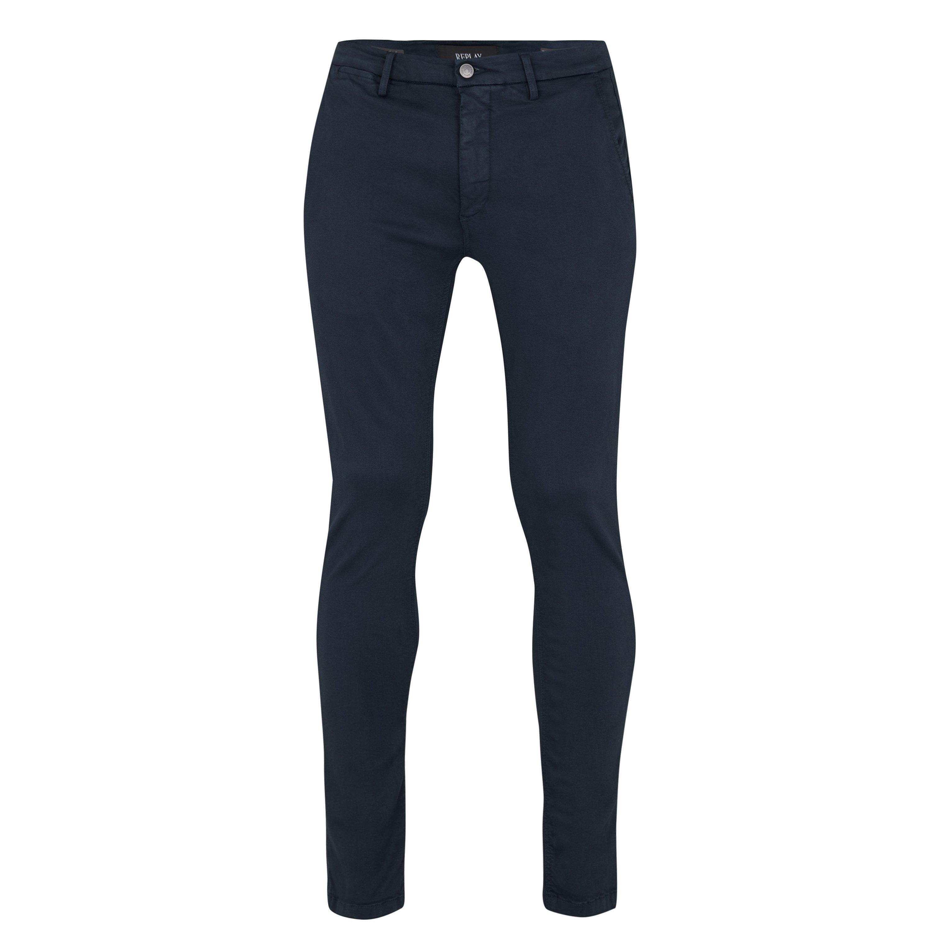 Replay Men's Hyperflex Zeumar Slim Chinos - Blue 010 - 30W R