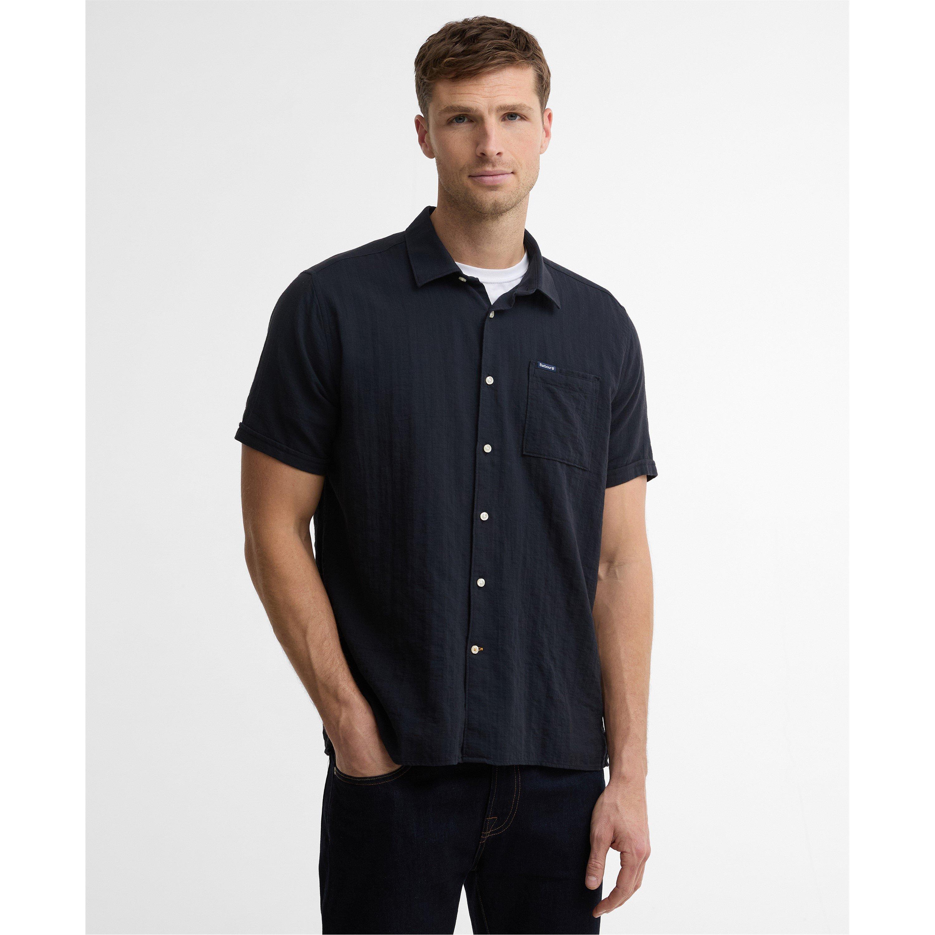 Dark Navy NY74 - Barbour - Men's Short Sleeve Patterned Shirt - 2