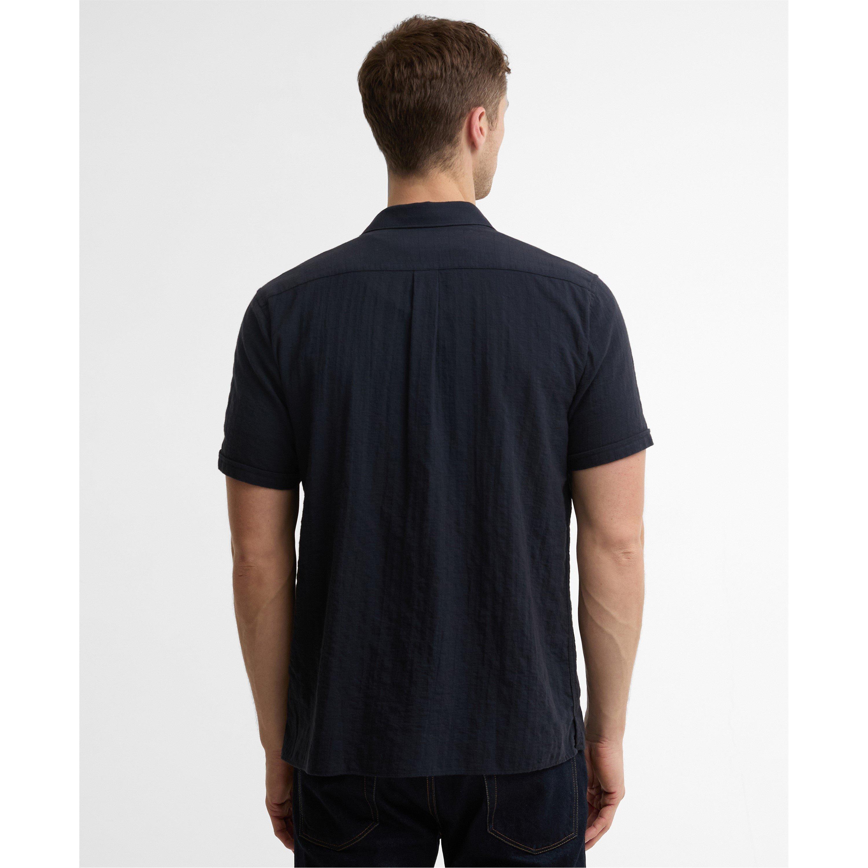 Dark Navy NY74 - Barbour - Men's Short Sleeve Patterned Shirt - 3