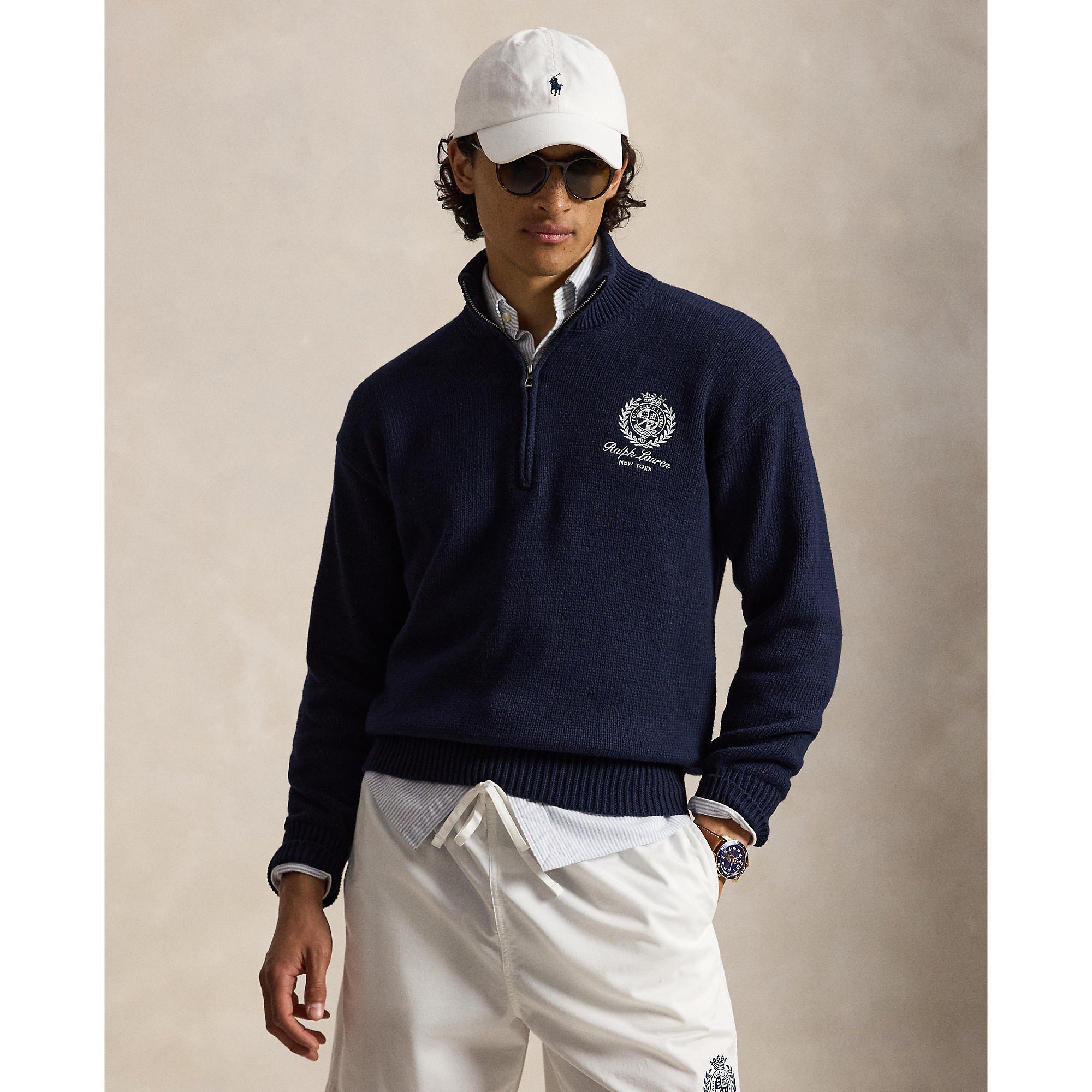 Hunter Navy - Polo Ralph Lauren - Men's Quarter Zip Fleece - 2