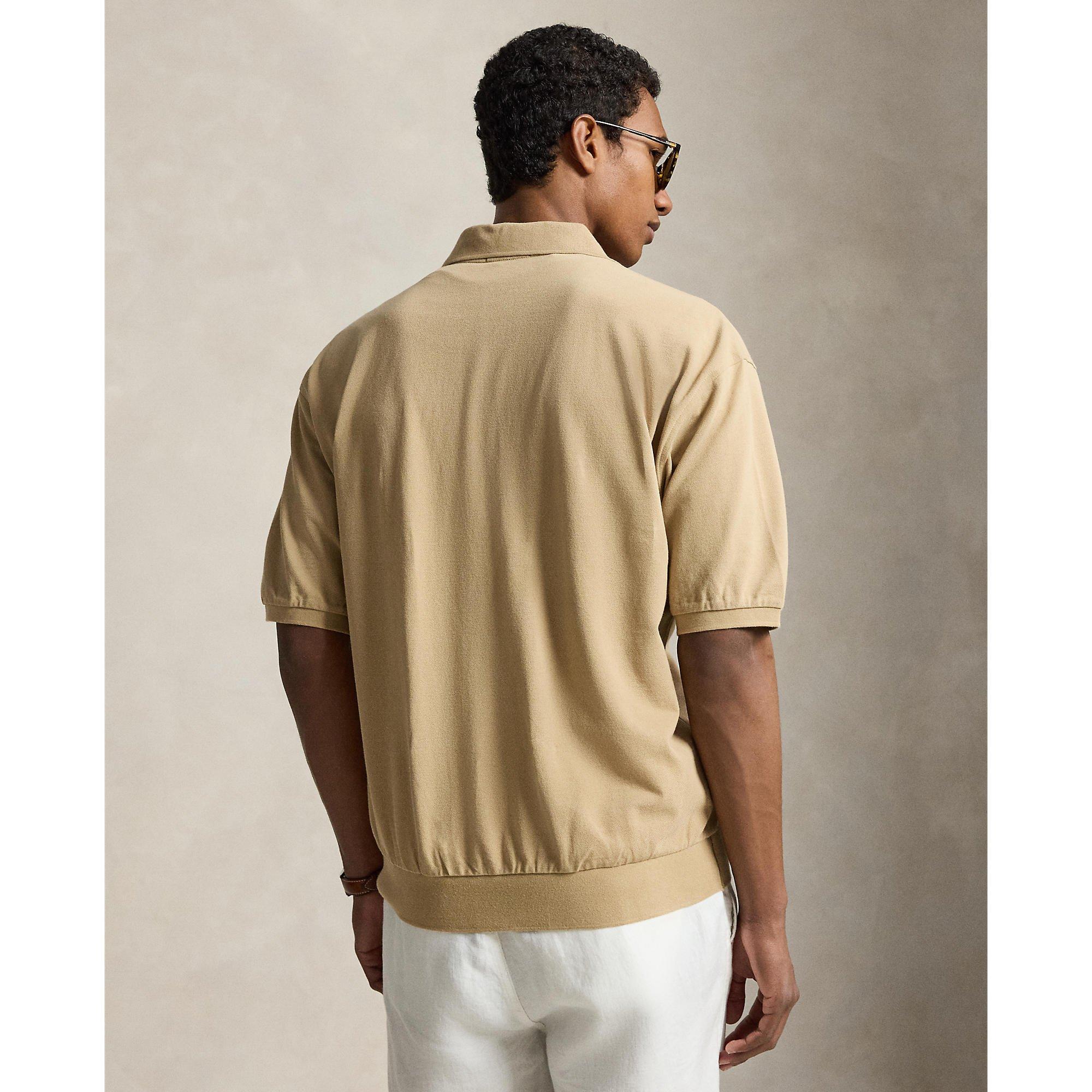 Vintage Khaki - Polo Ralph Lauren - Men's Plain Short Sleeve Shirt - 3