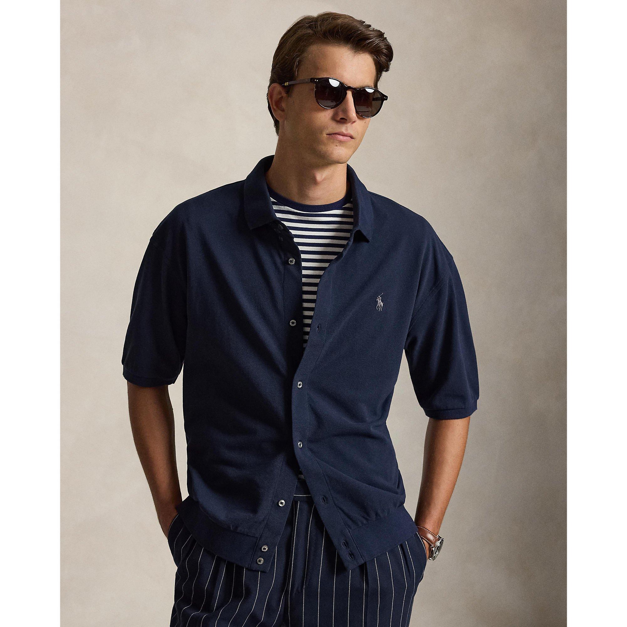 Aviator Navy - Polo Ralph Lauren - Men's Plain Short Sleeve Shirt - 2