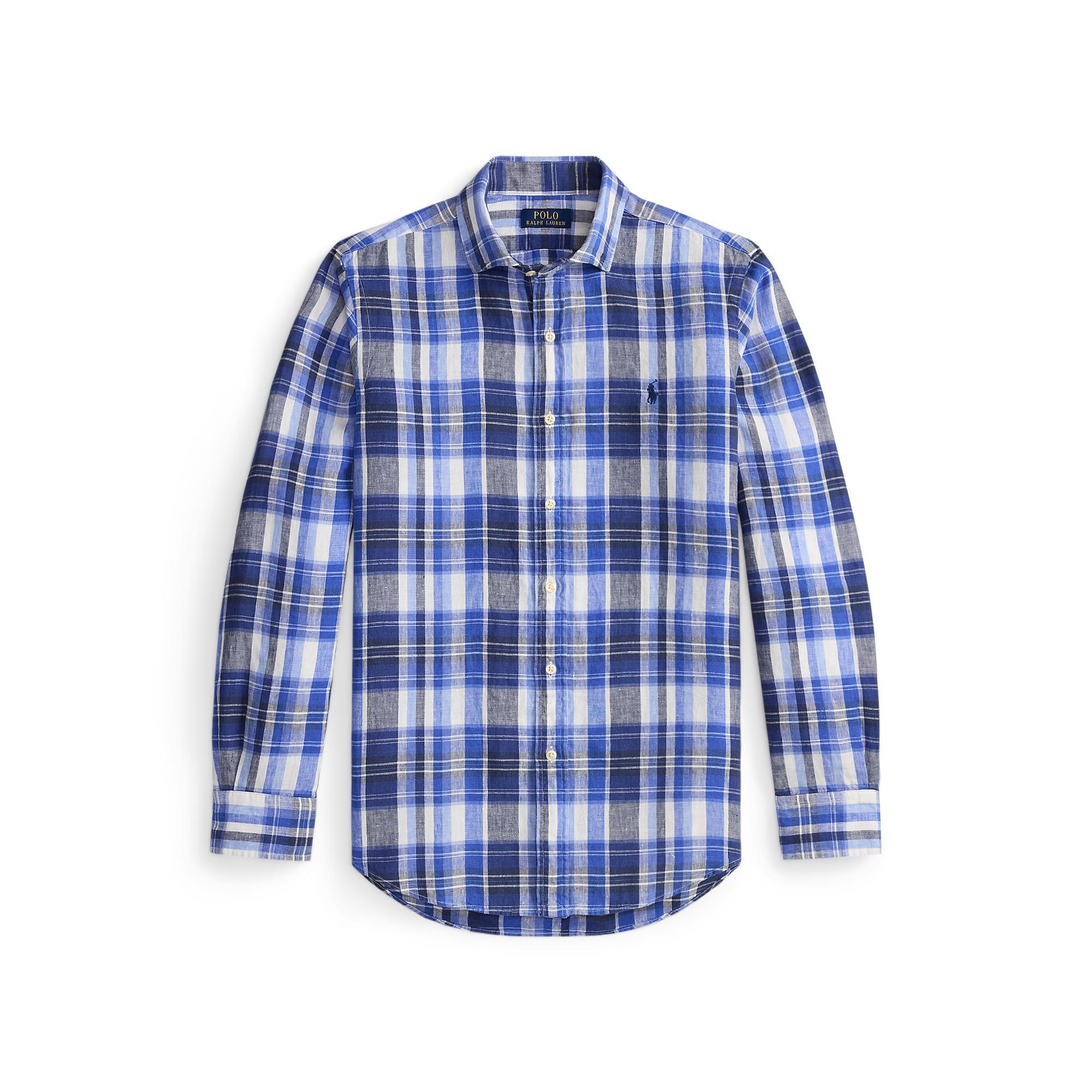 Navy Multi - Polo Ralph Lauren - Men's Long Sleeve Patterned Shirt - 1