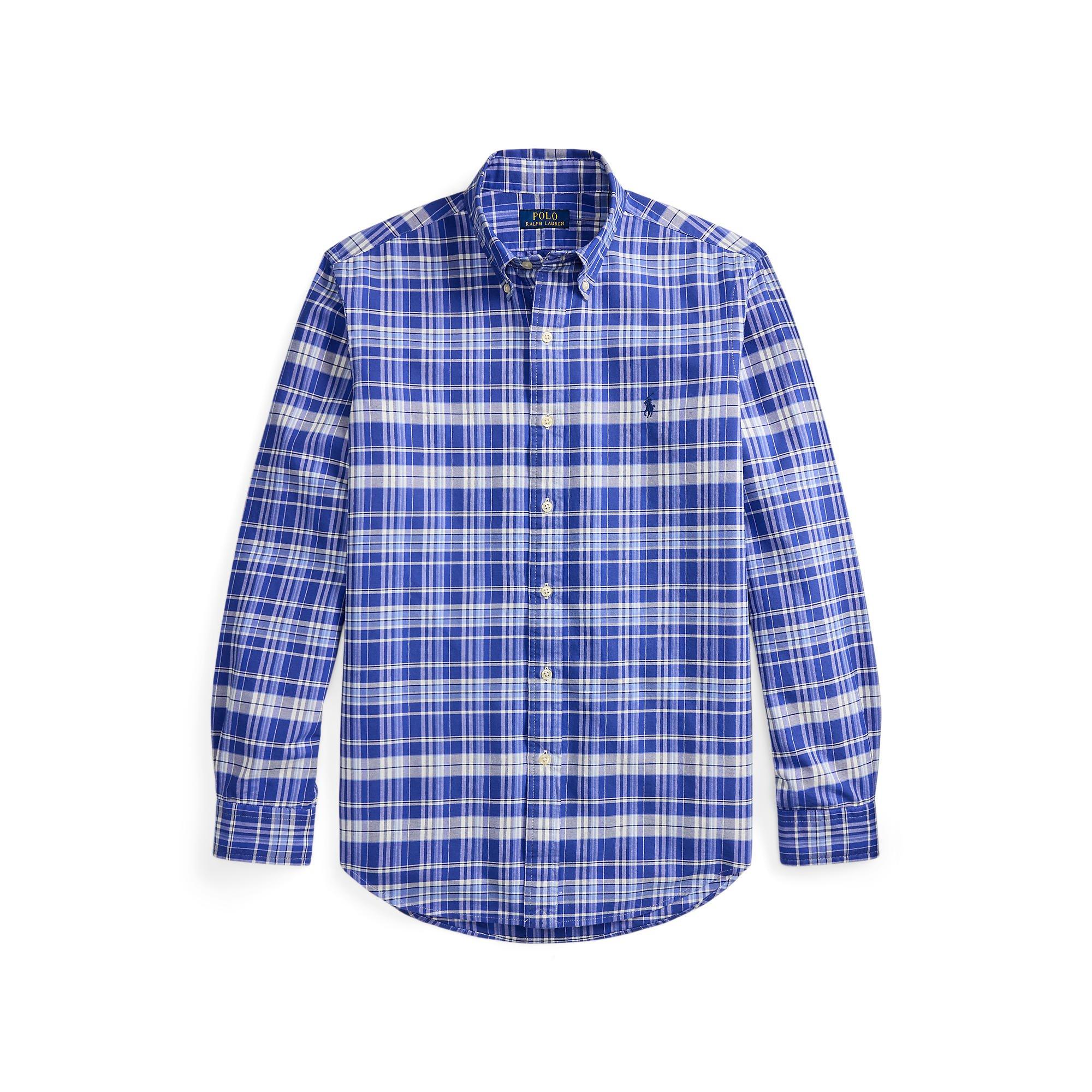 Blue White - Polo Ralph Lauren - Men's Long Sleeve Patterned Shirt - 1