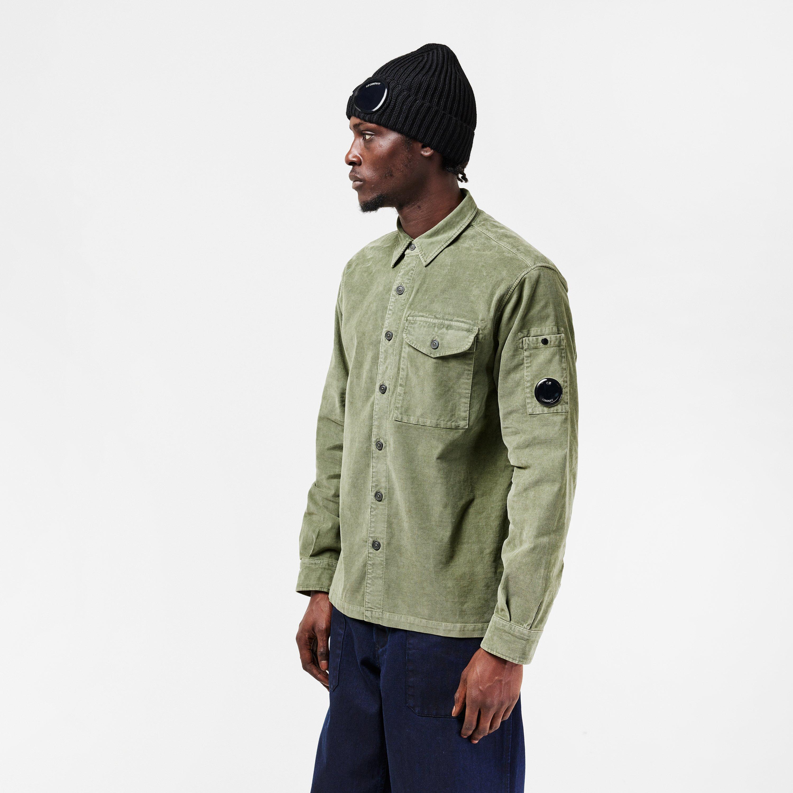 Seagrass 612 - CP Company - Men's Lens Single Pocket Long Sleeve Corduroy Shirt - 3